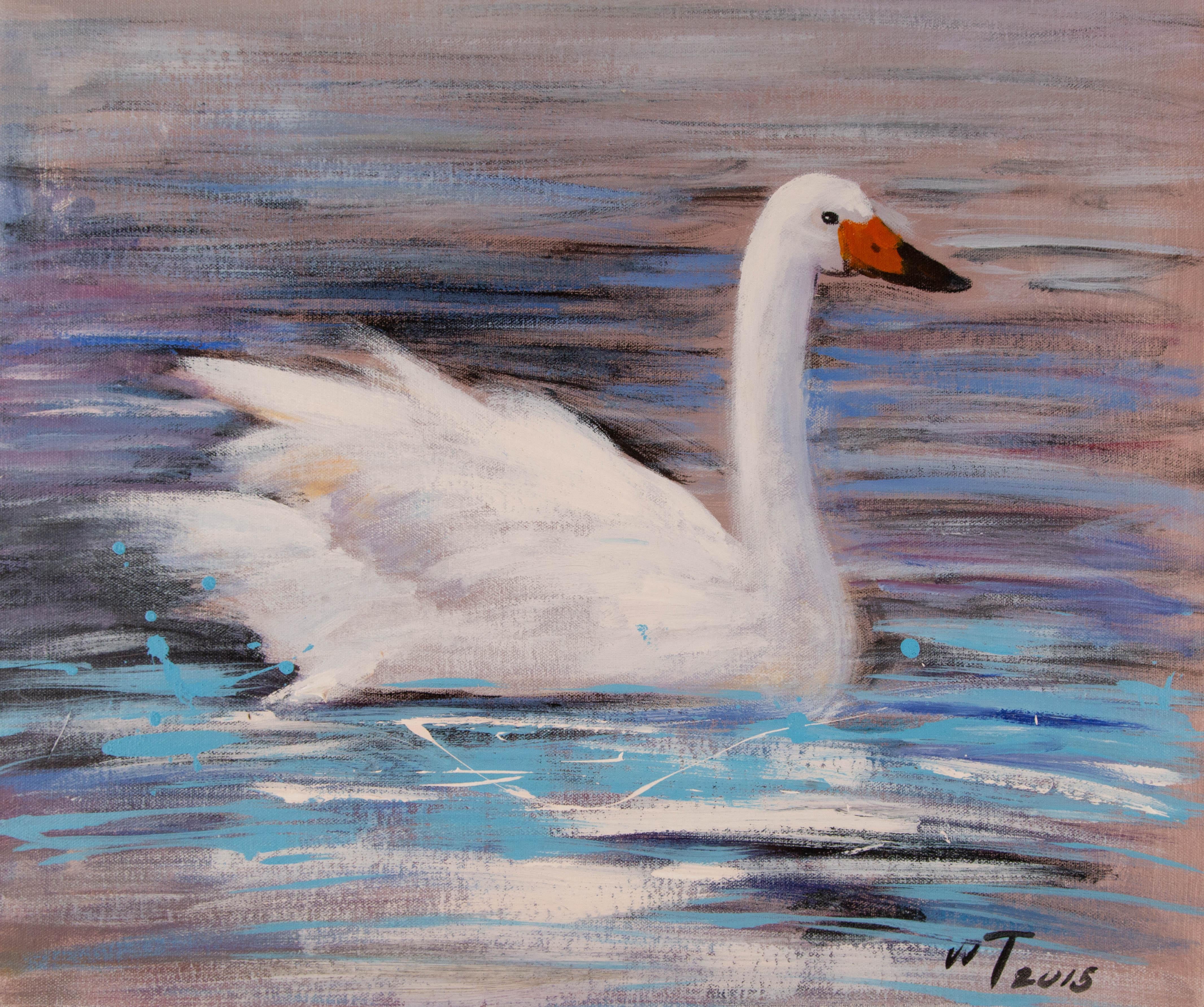 Titel: Weißer Schwan
 Medium: Öl auf Leinwand
 Größe: 20 x 23 Zoll
 Rahmen: Einrahmungsmöglichkeiten vorhanden!
 Zustand: Das Gemälde scheint in ausgezeichnetem Zustand zu sein.
 Hinweis: Dieses Gemälde ist nicht aufgespannt.
 Jahr: 2015
 Künstler: