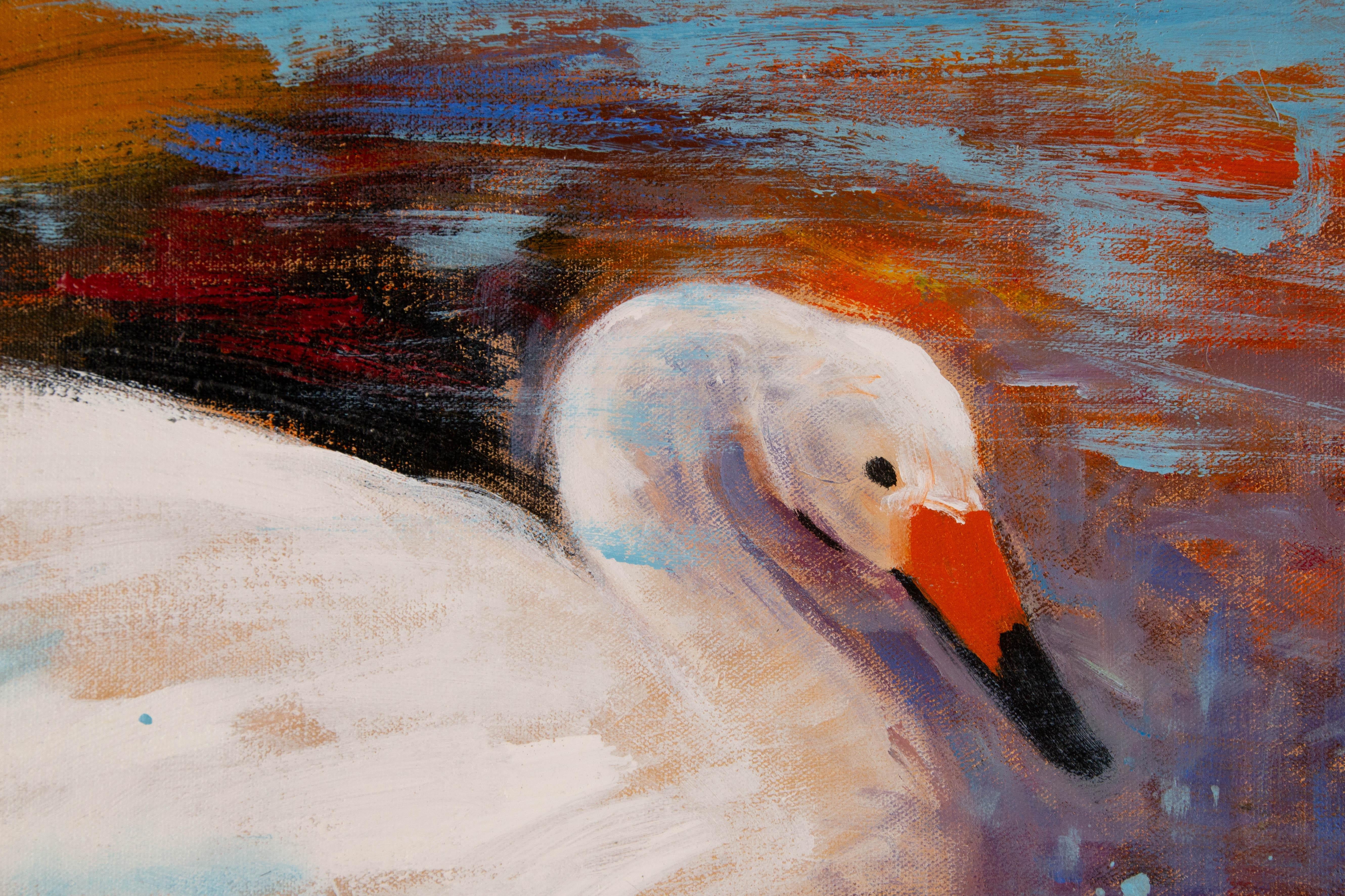Tao Wang Animal Peinture à l'huile originale 
