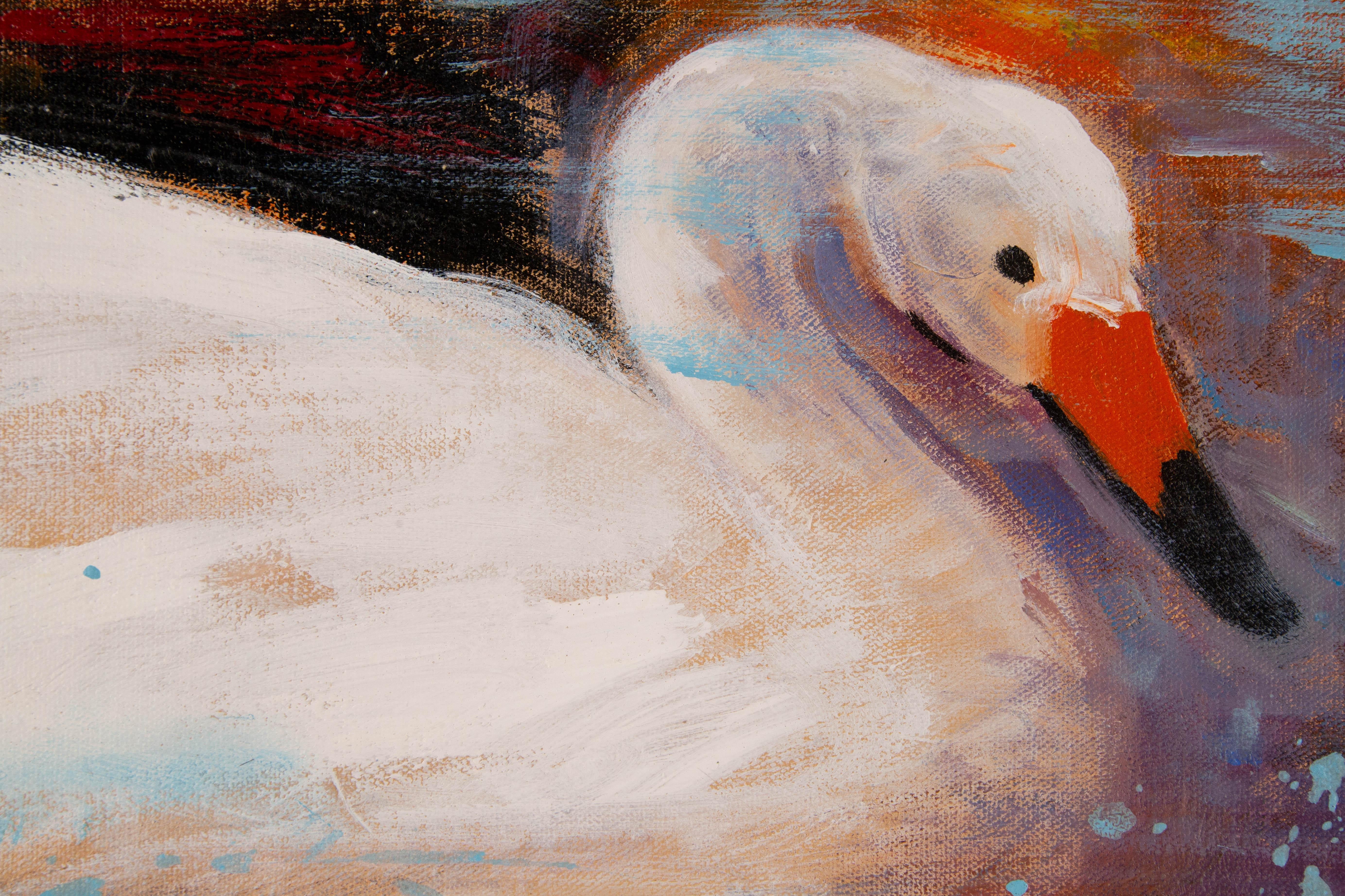 Tao Wang Animal Peinture à l'huile originale 