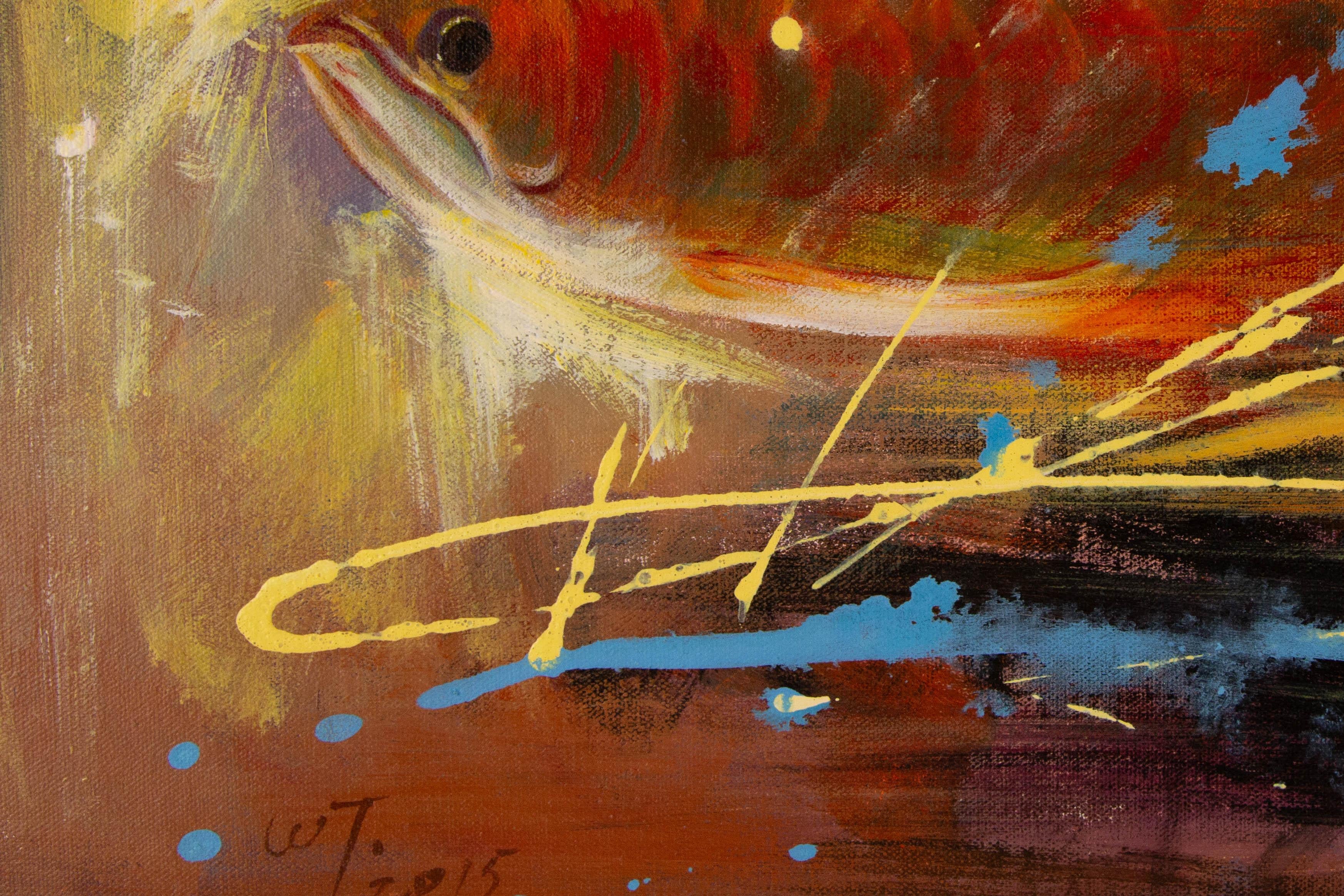 Olio su tela originale contemporaneo di Tao Wang 