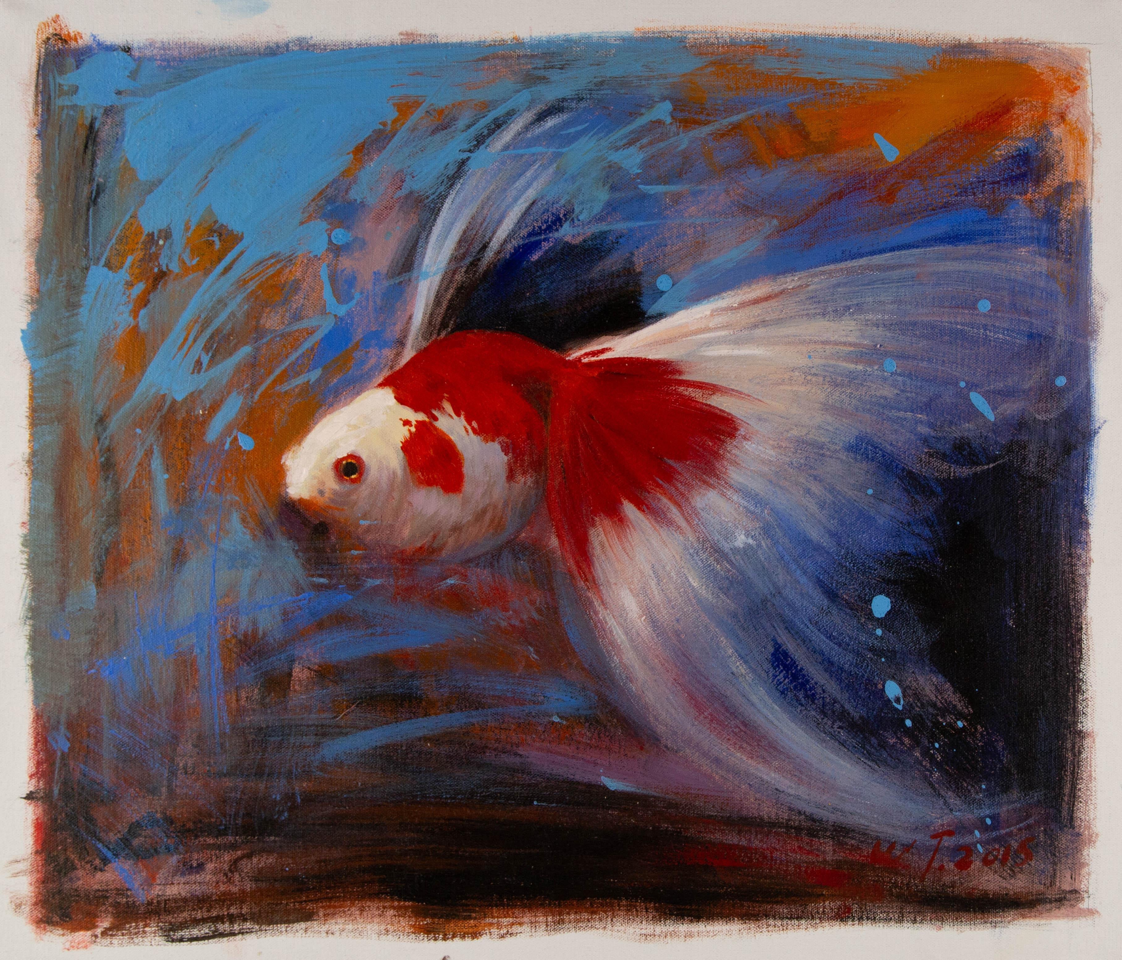 Tao Wang Peinture à l'huile originale contemporaine 
