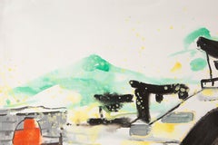 Tao Wang Contemporary Original Oil Painting "Live On Water"