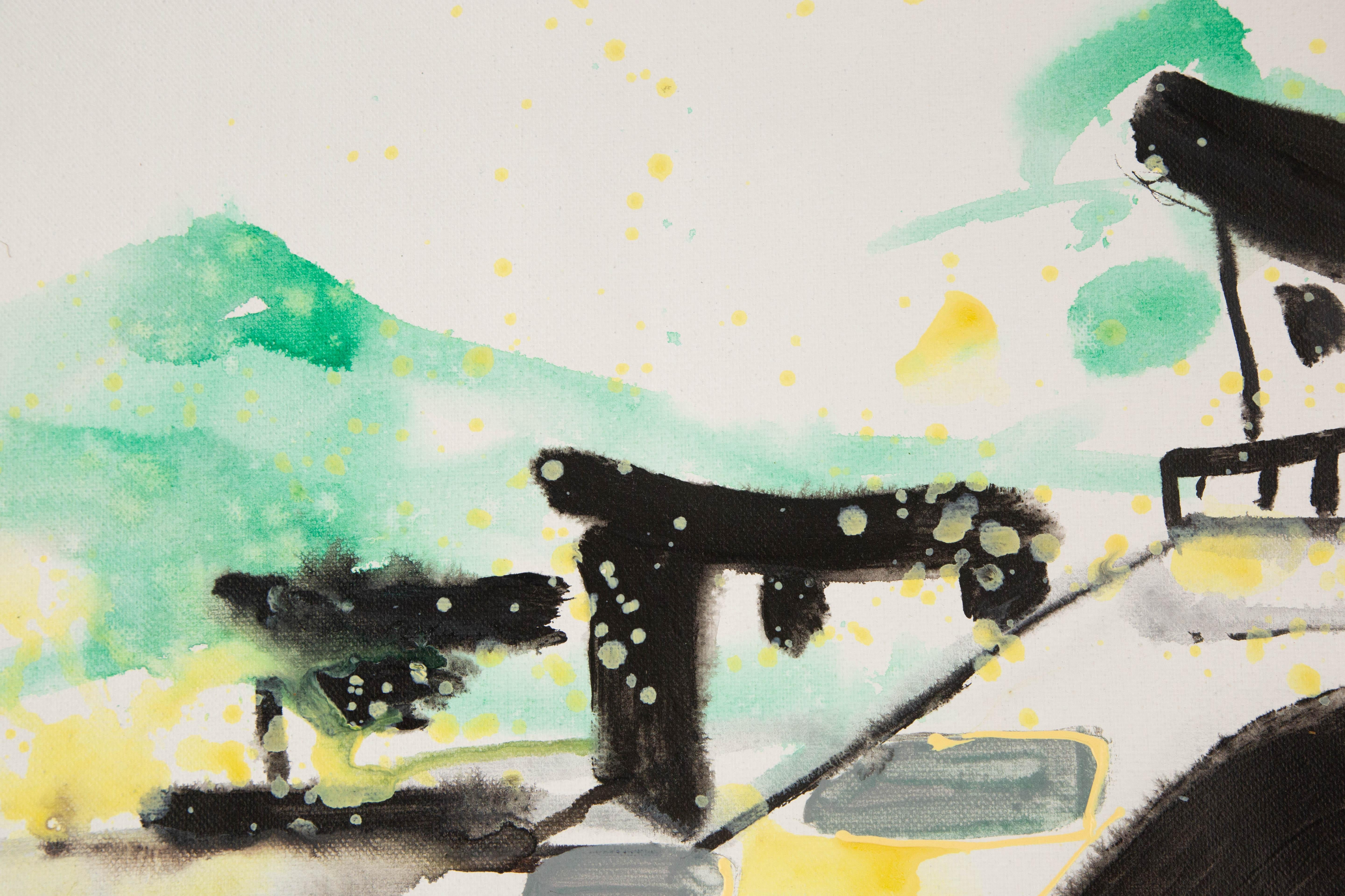 Tao Wang Zeitgenössisches Original-Ölgemälde 