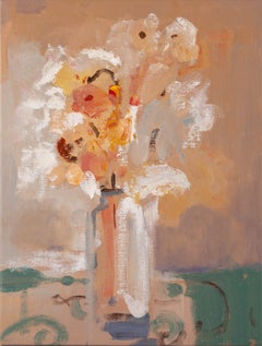 Tao Wang Impressionist Original Oil On Canvas "Flower II"