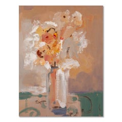 Tao Wang Impressionist Original Oil On Canvas "Flower II"