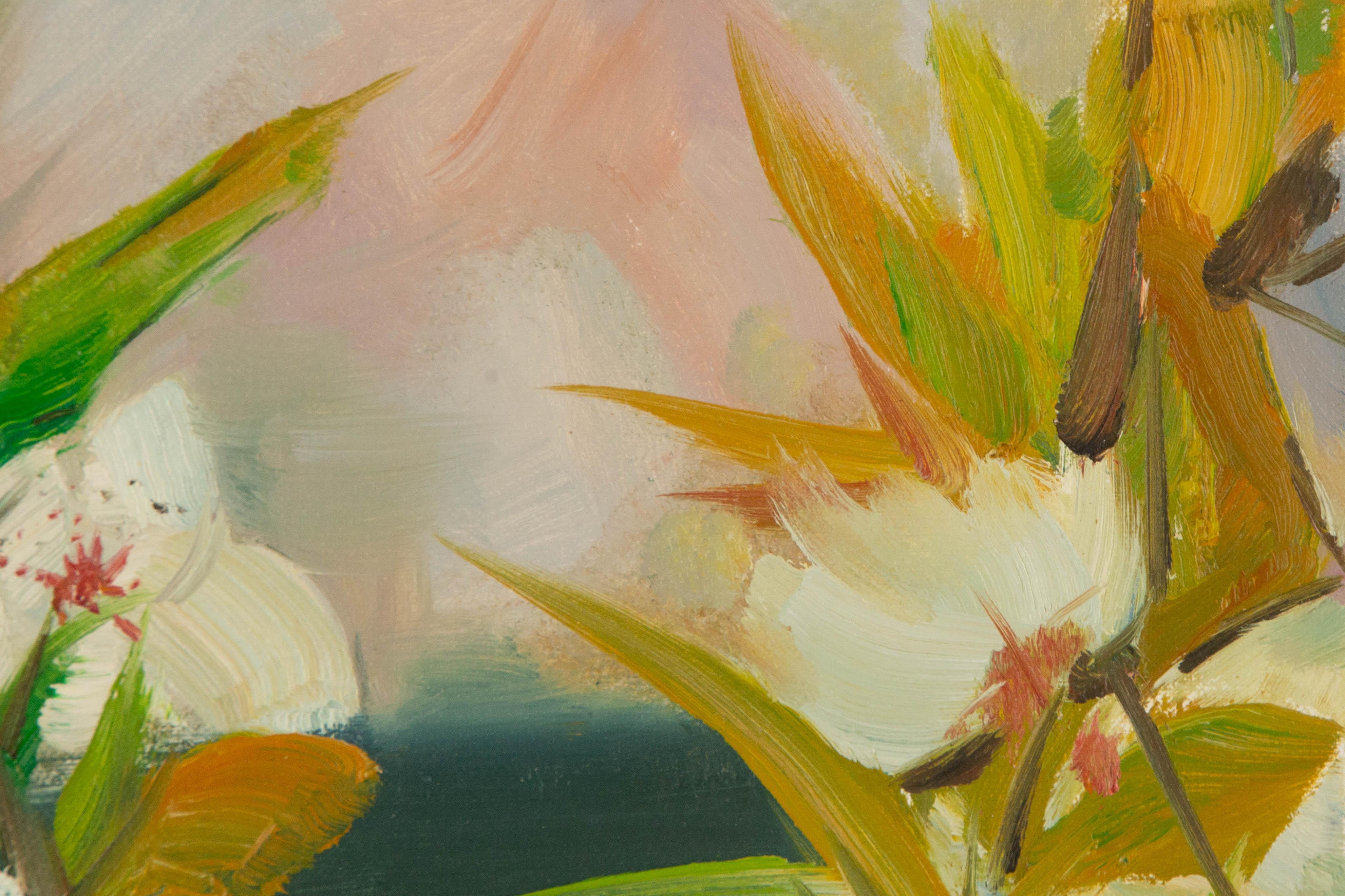 Tao Yu Floral Original Öl auf Leinwand 