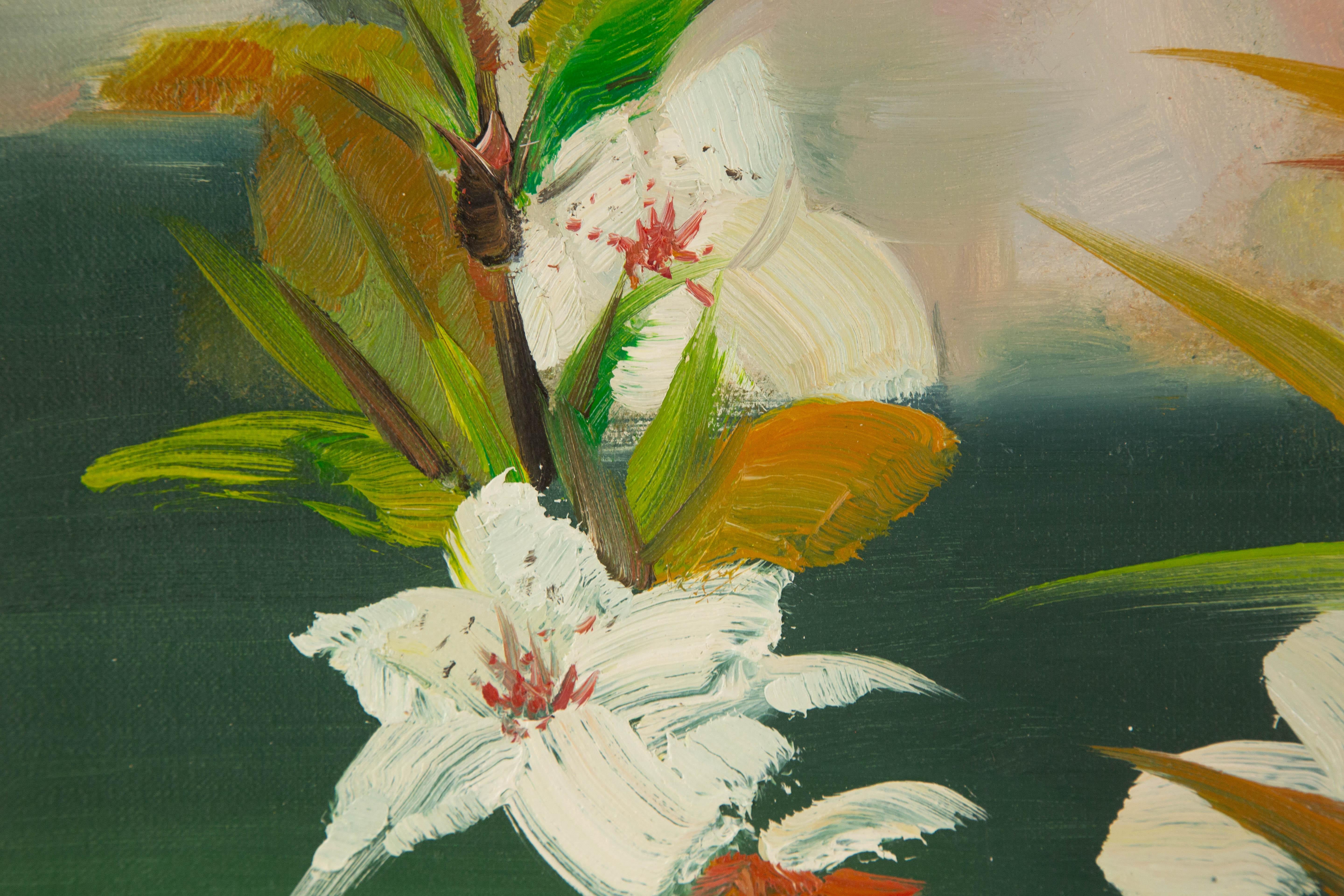 Tao Yu Floral Original Öl auf Leinwand 
