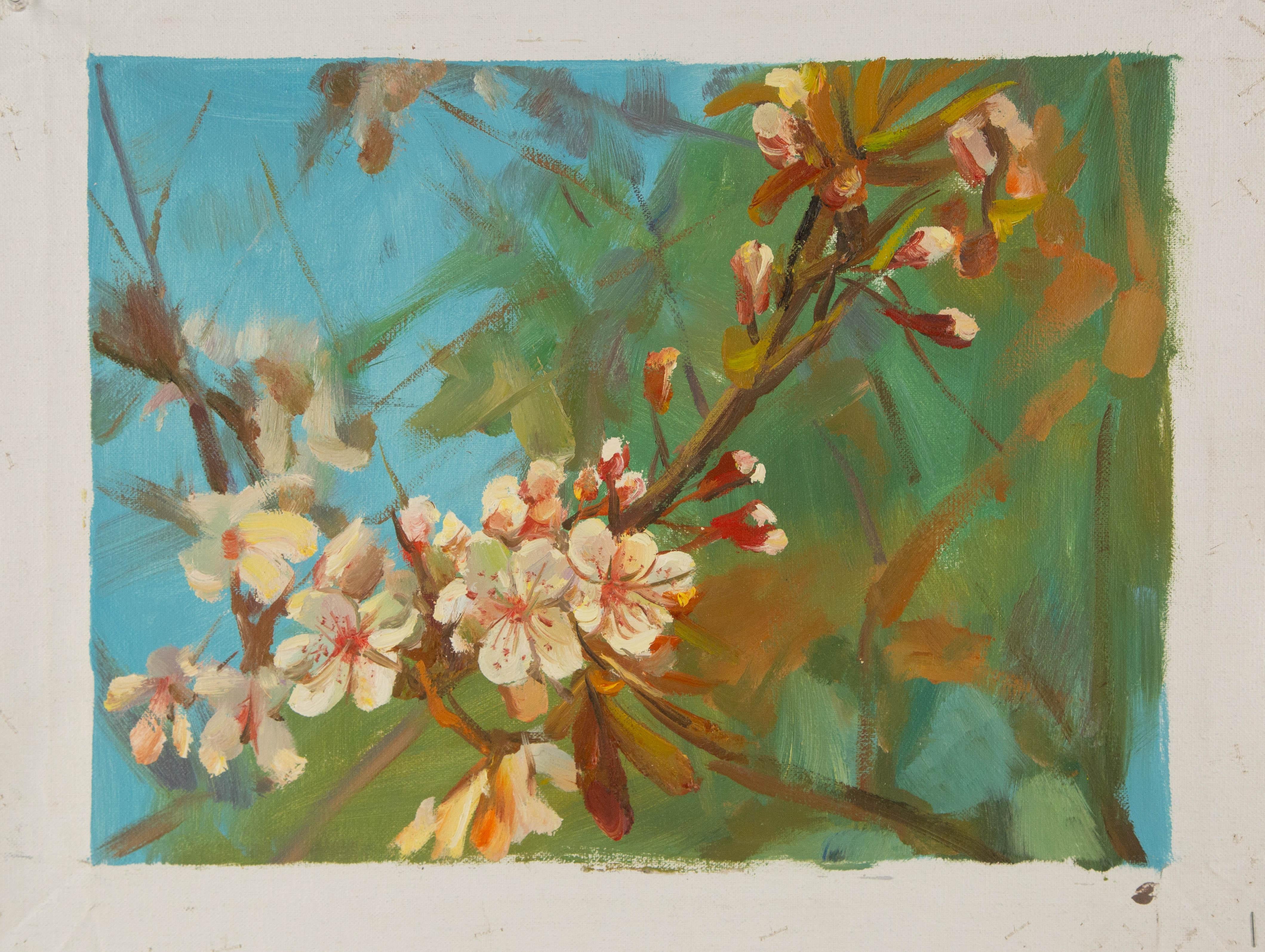 Tao Yu Floral Original Öl auf Leinwand 