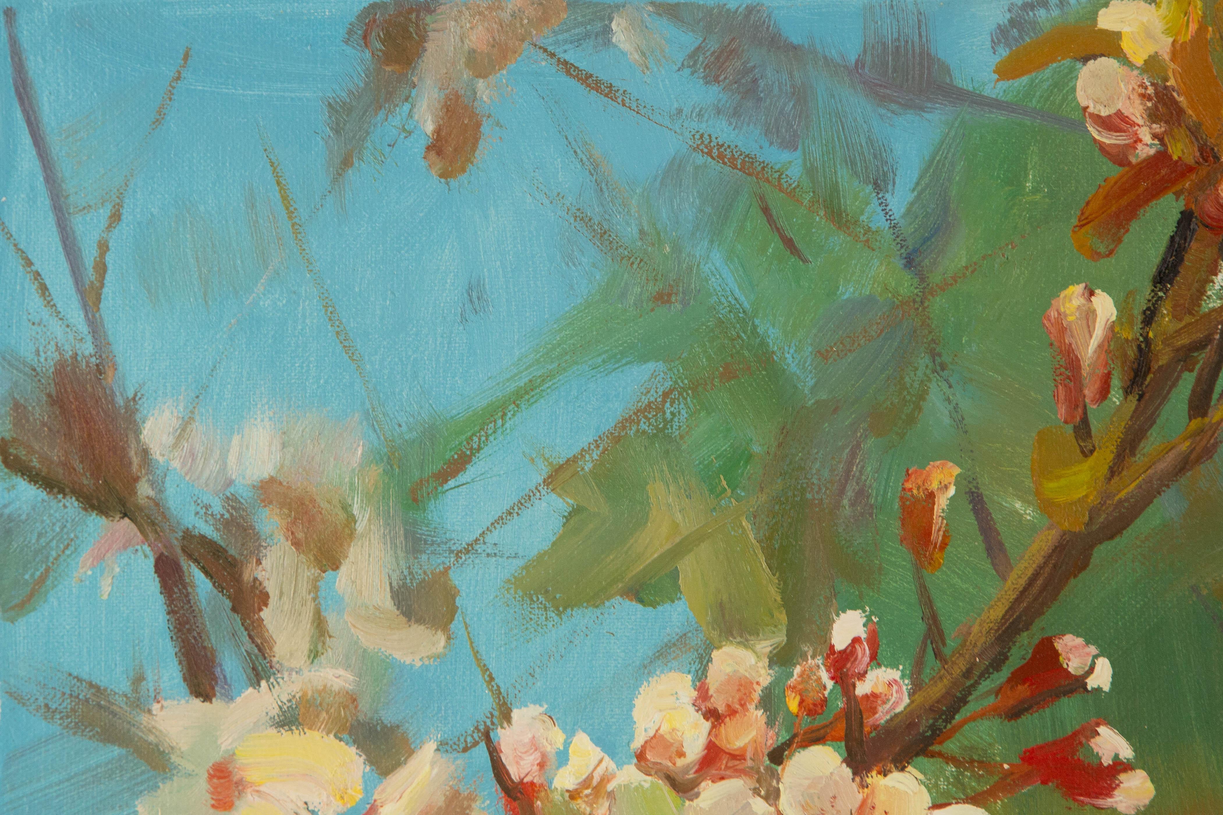 Tao Yu Floral Original Öl auf Leinwand 