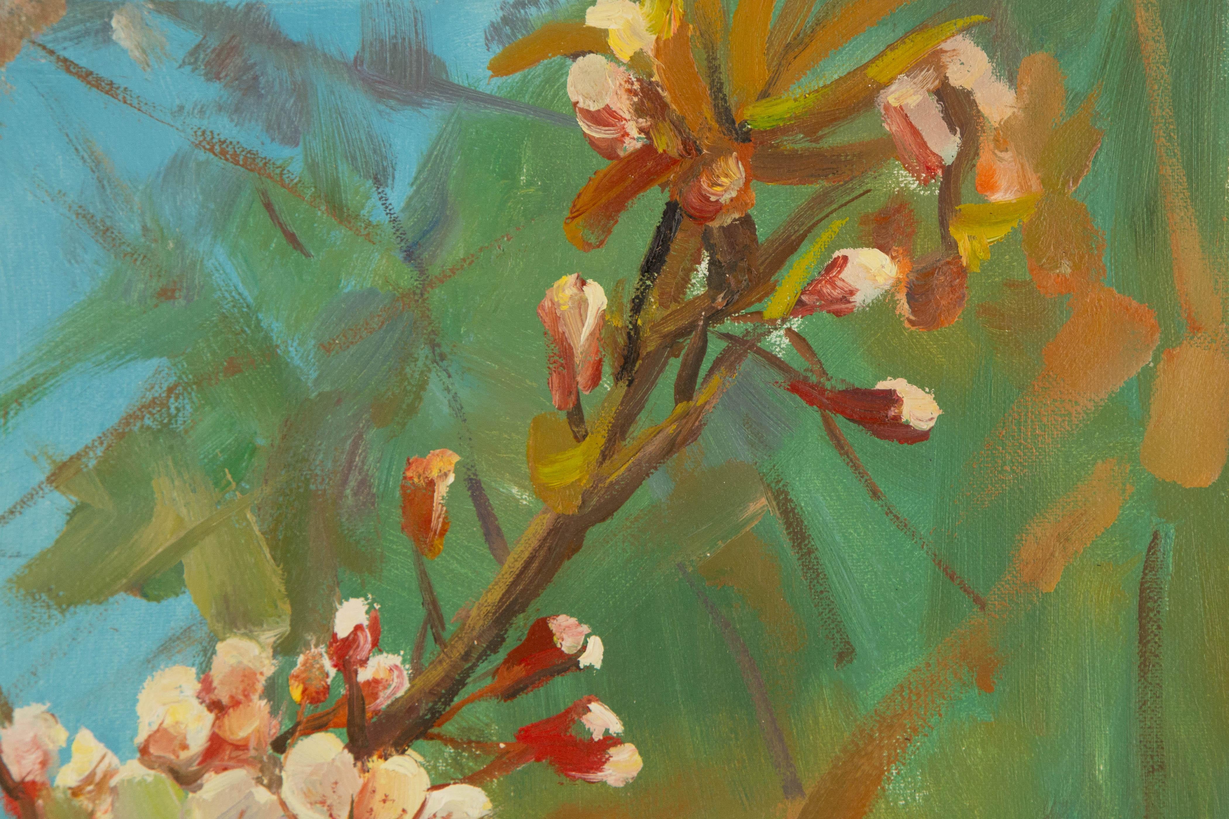 Tao Yu Floral Original Öl auf Leinwand 