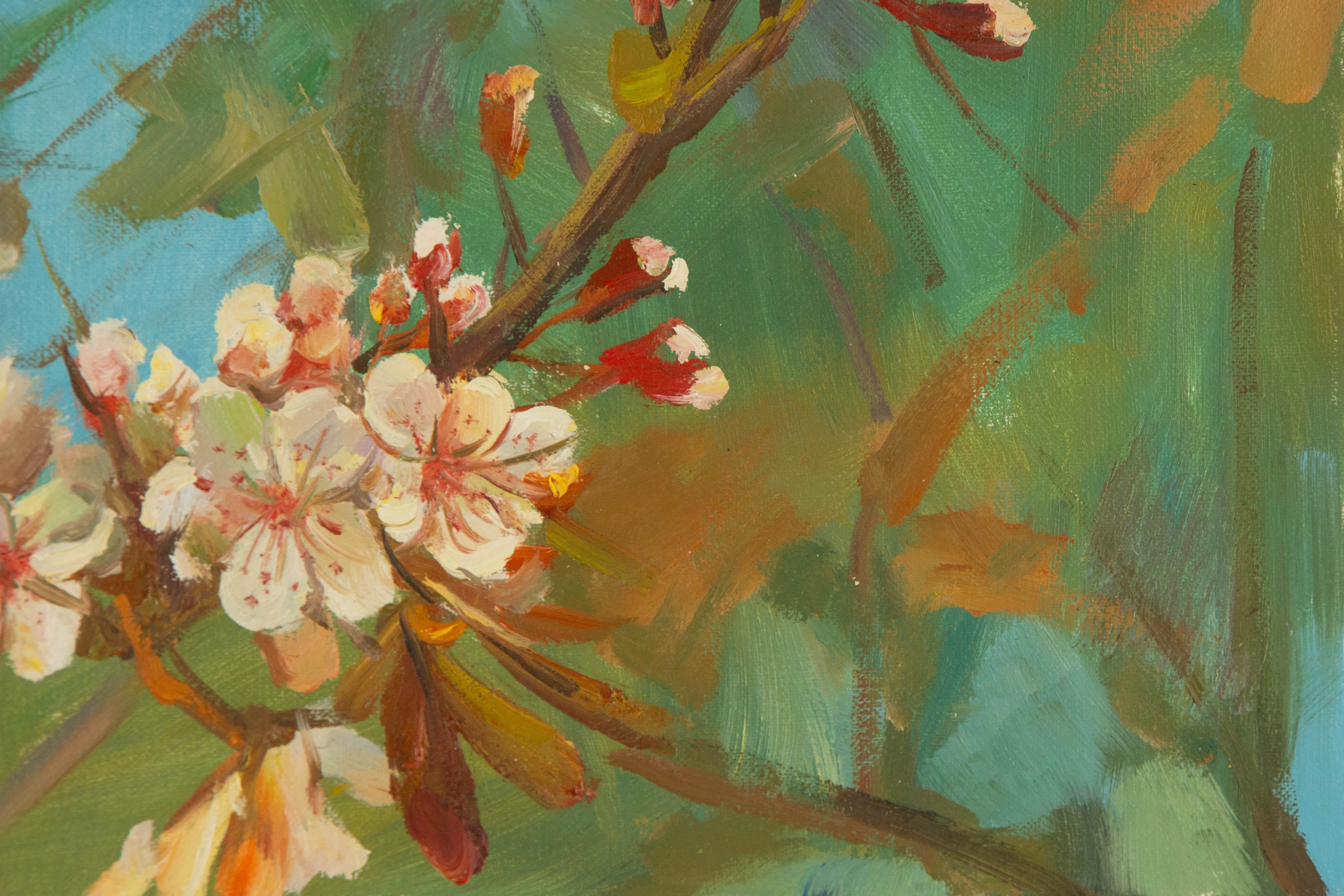 Tao Yu Floral Original Öl auf Leinwand 
