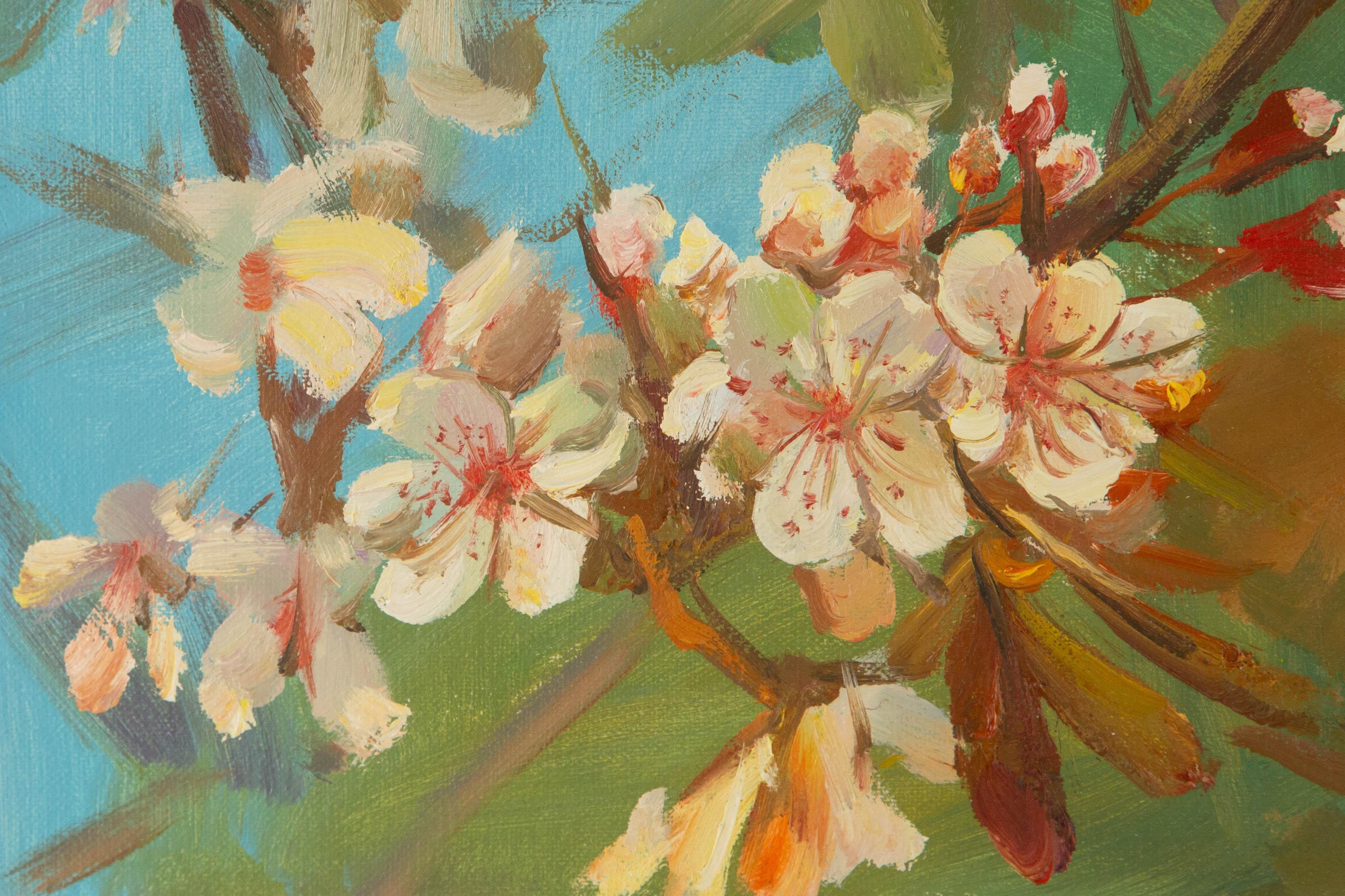 Tao Yu Floral Original Öl auf Leinwand 