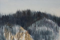 Tao Yu Impressionist Original Oil On Canvas "Kuaiji First Snow IV"