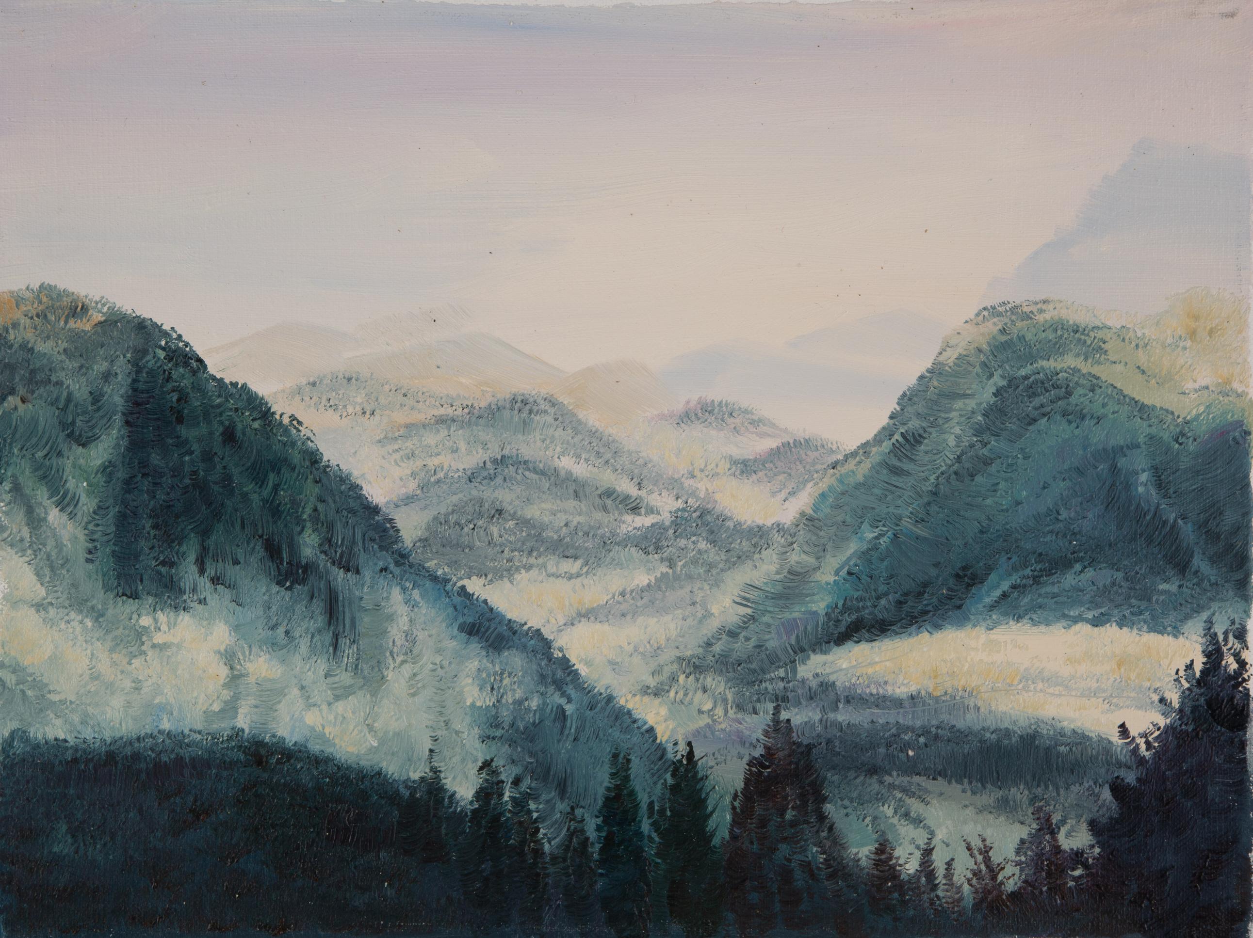 Impressionistisches Original Ölgemälde auf Leinwand „Shan Yin Dao Shang V“ von Tao Yu