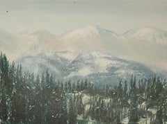 Tao Yu Landscape Original Oil On Canvas "Clouds over the Taihang Mountains"