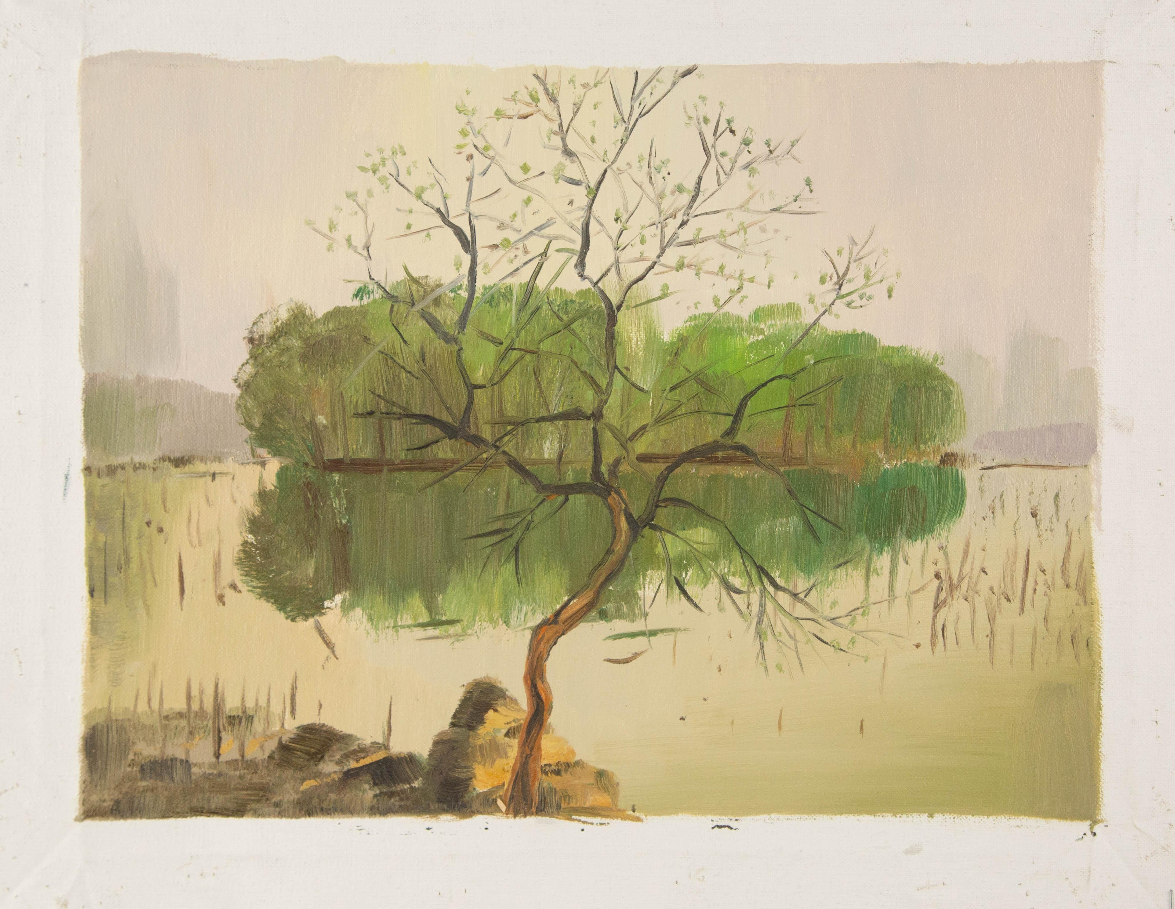 Tao Yu Landscape Original Oil On Canvas 