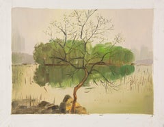 Tao Yu Landscape Original Oil On Canvas "Early Spring"