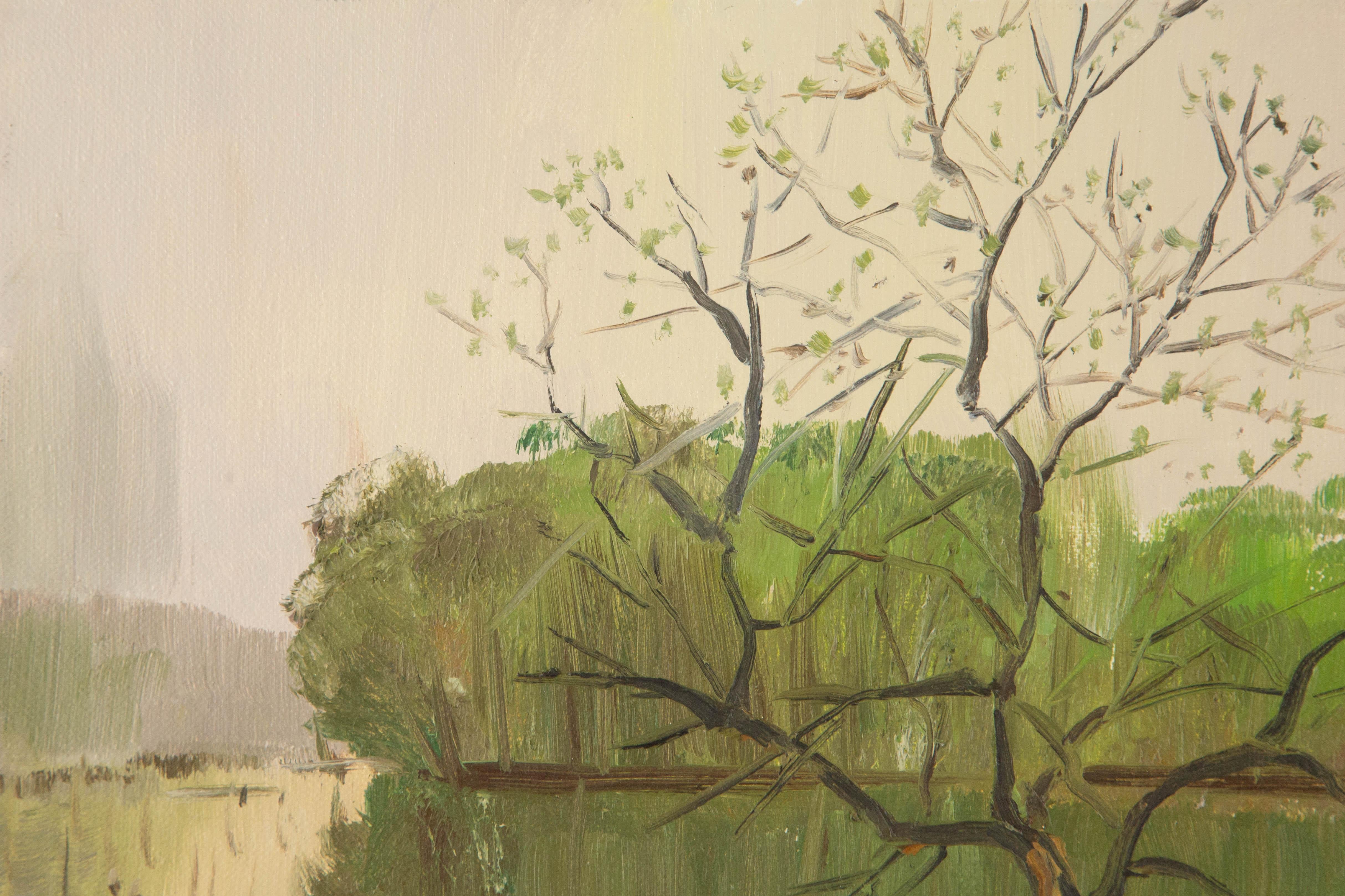 Tao Yu Landscape Original Oil On Canvas 