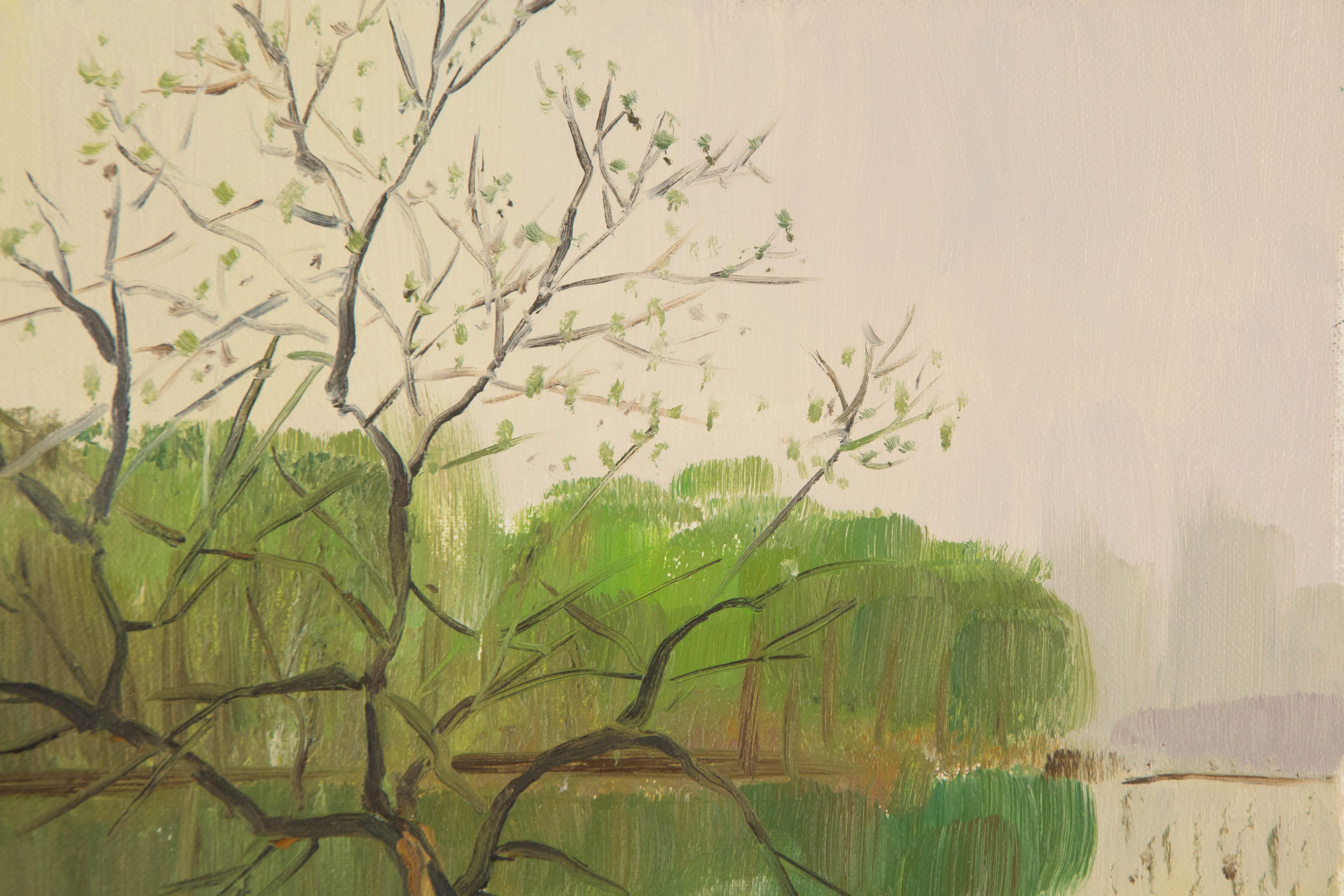 Tao Yu Landscape Original Oil On Canvas 
