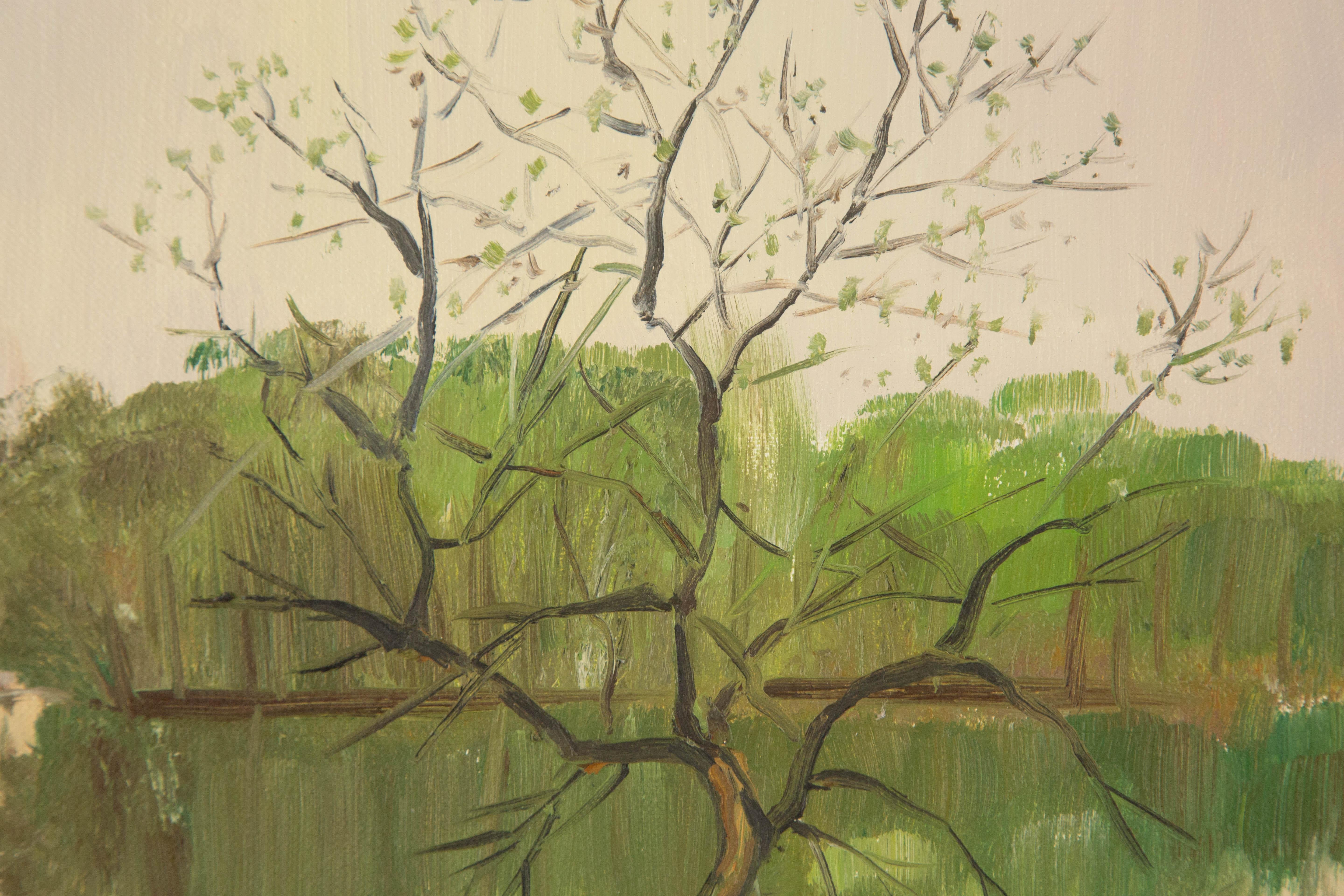 Tao Yu Landscape Original Oil On Canvas 