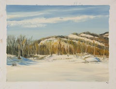 Tao Yu Landscape Original Oil On Canvas "First Snow on Guiji I"