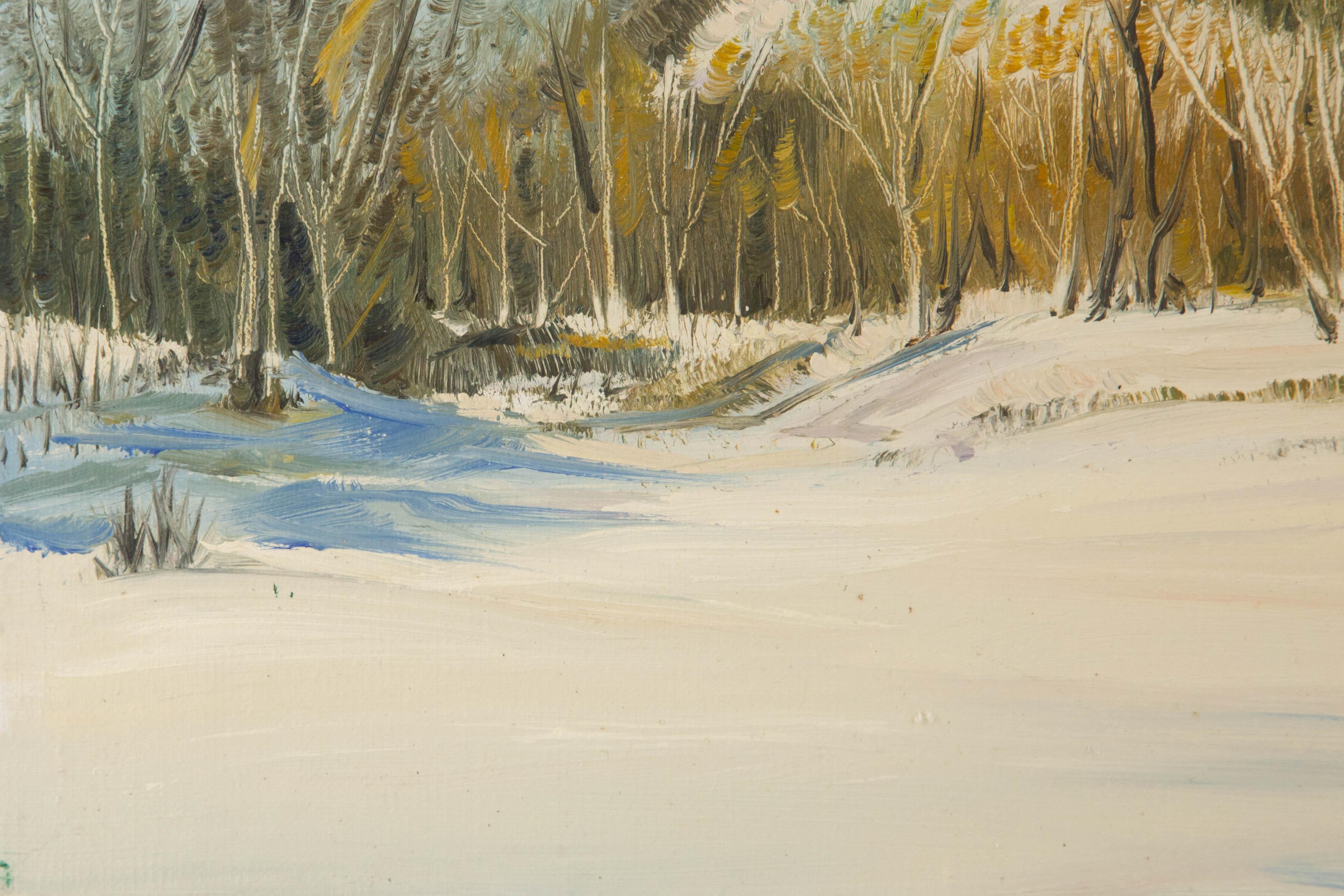 Tao Yu Landschaft Original Öl auf Leinwand 