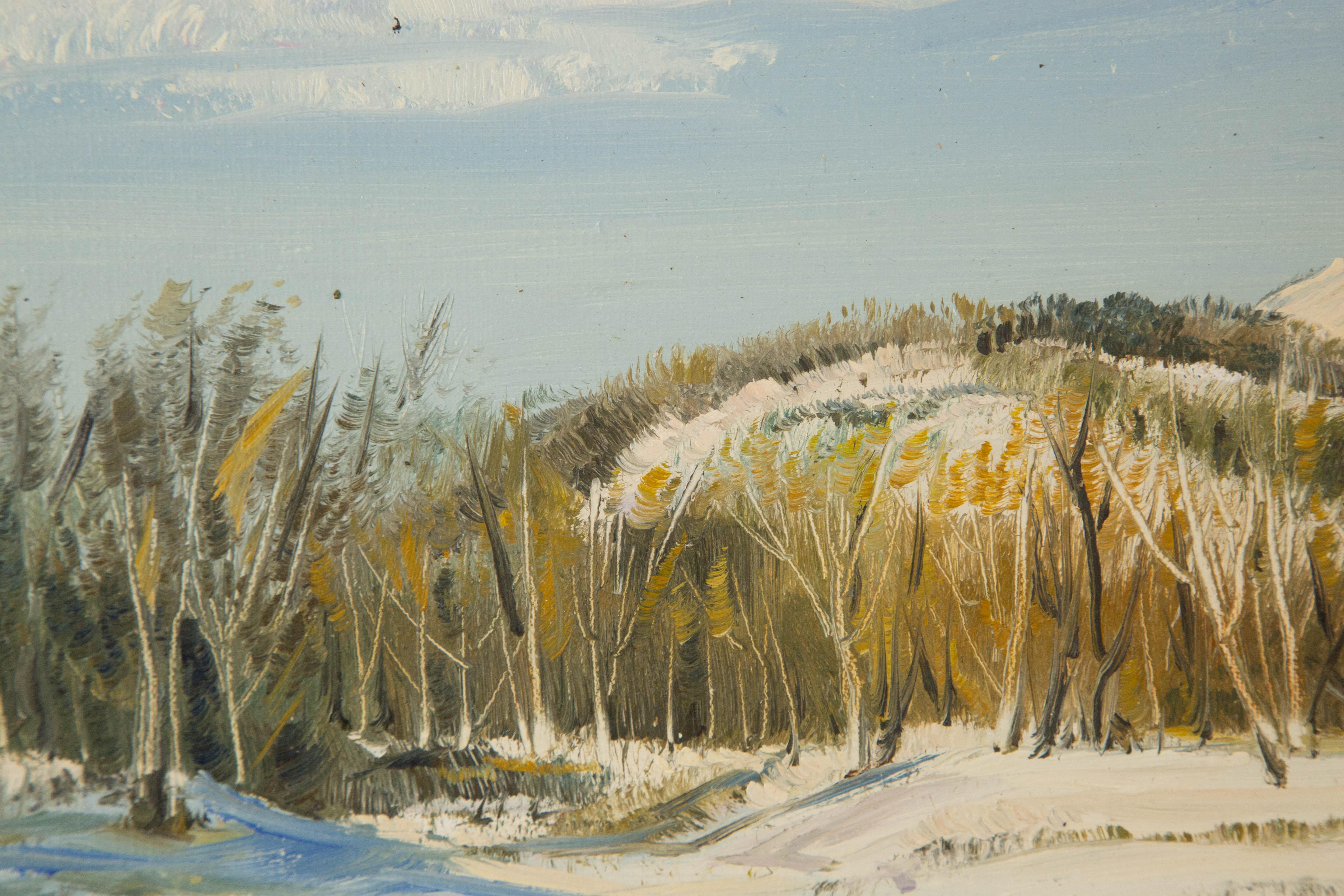 Tao Yu Landschaft Original Öl auf Leinwand 