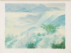 Tao Yu Landscape Original Oil On Canvas "First Snow on Guiji III" (Première neige sur Guiji III)