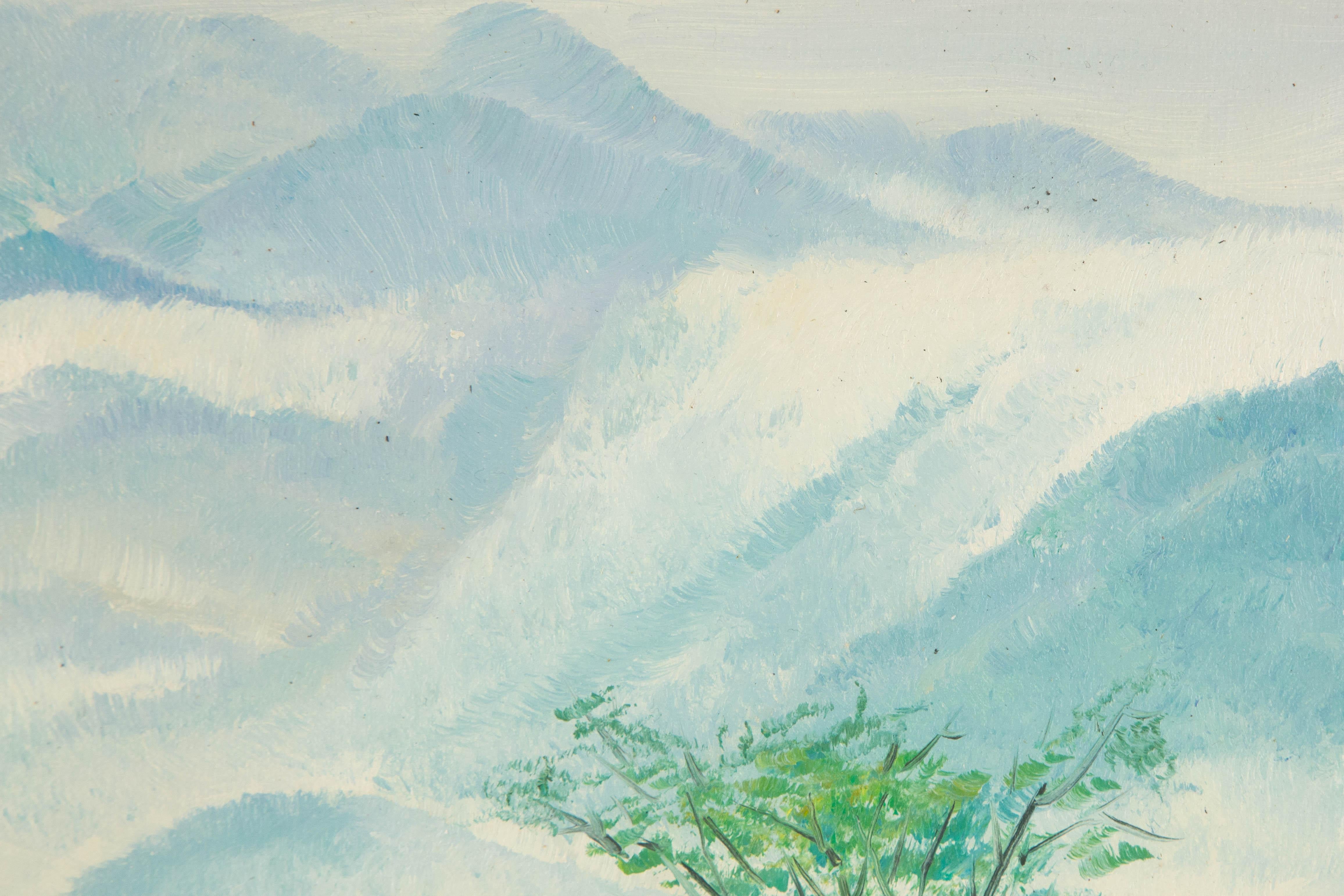 Tao Yu Landscape Original Oil On Canvas 