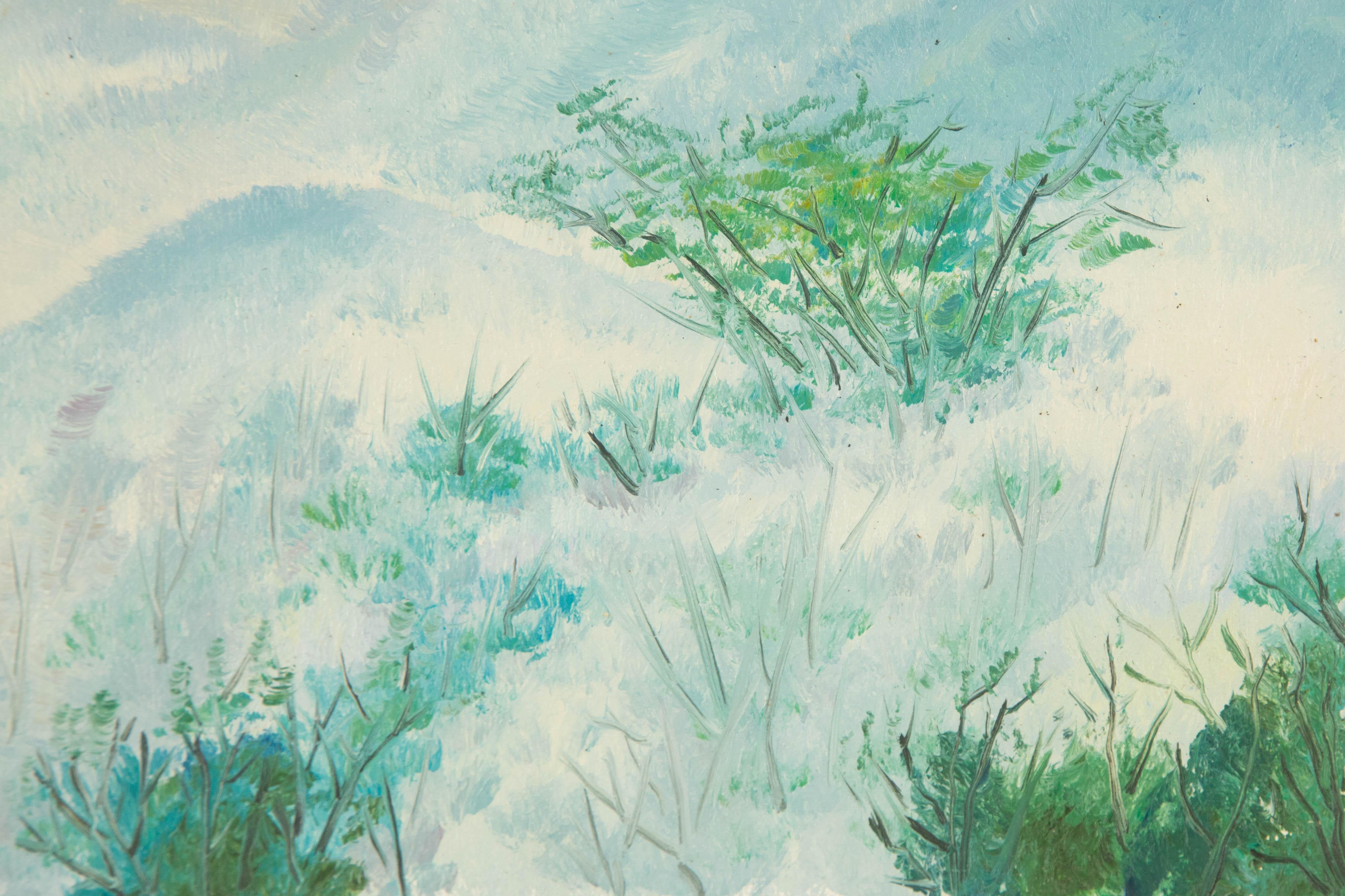 Tao Yu Landscape Original Oil On Canvas 