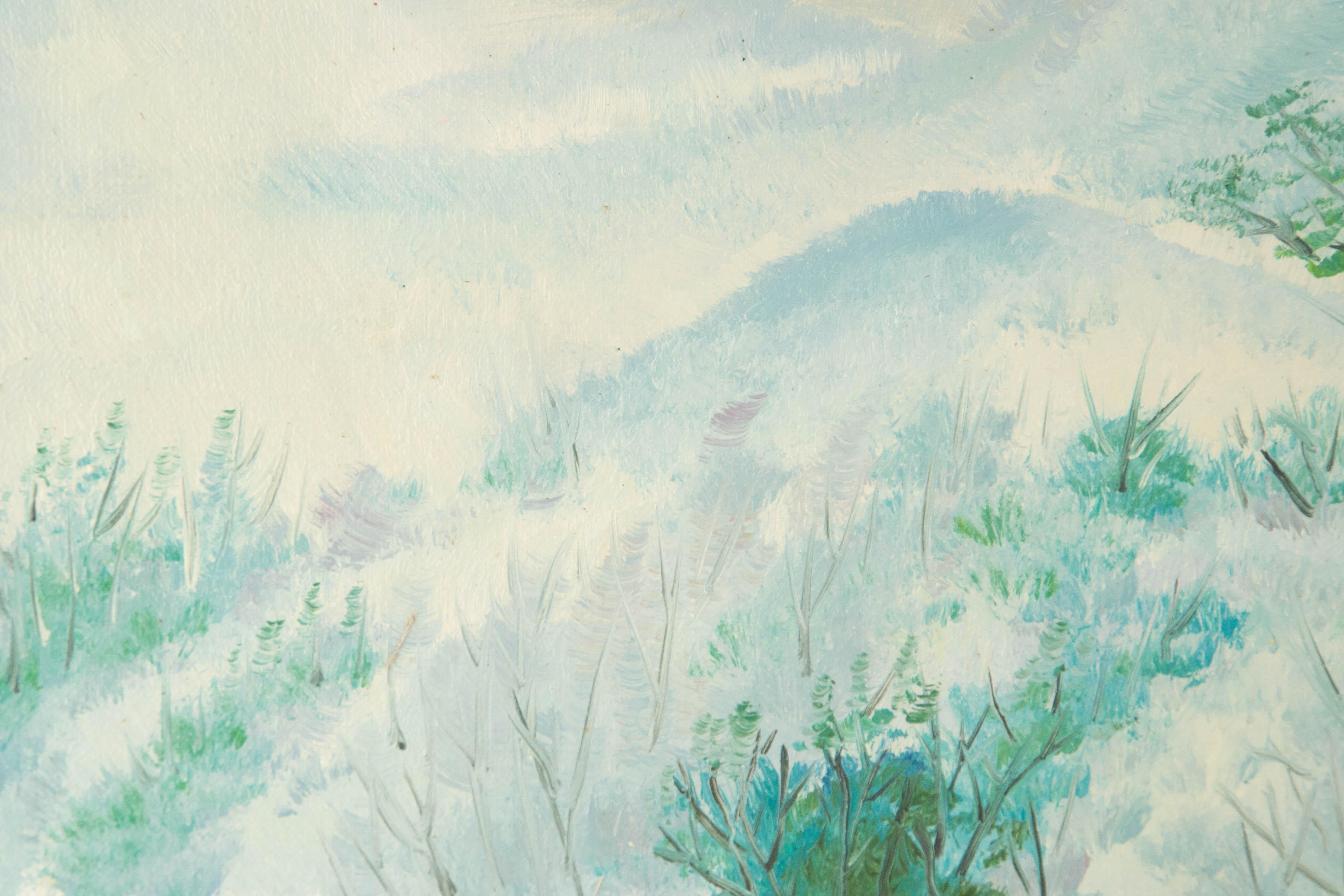 Tao Yu Landscape Original Oil On Canvas 