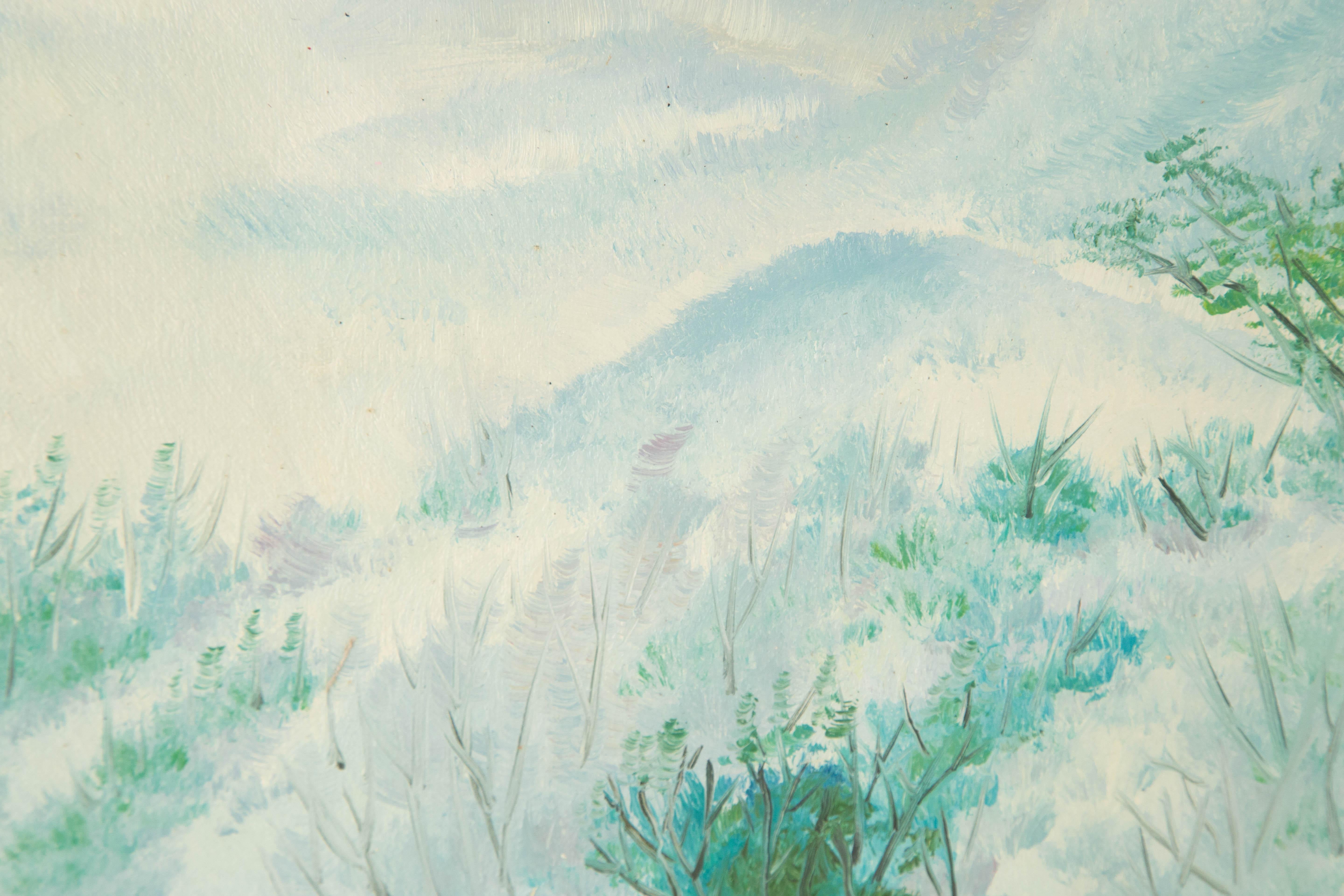 Tao Yu Landscape Original Oil On Canvas 