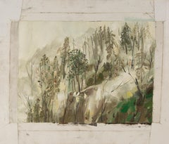 Tao Yu Landscape Original Oil On Canvas "First Snow over Mount Kuaiji"