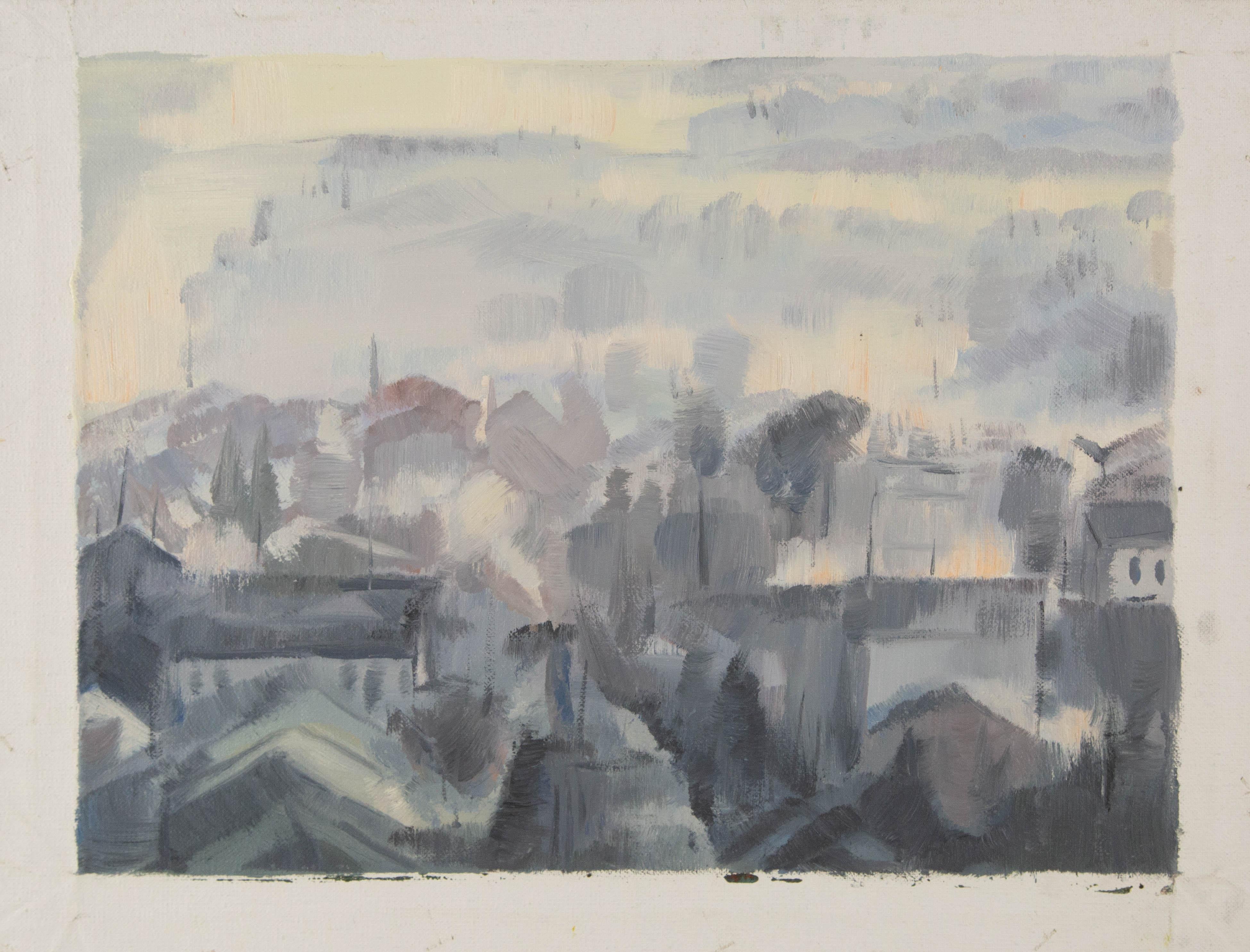 Tao Yu Landschaft Original Öl auf Leinwand 