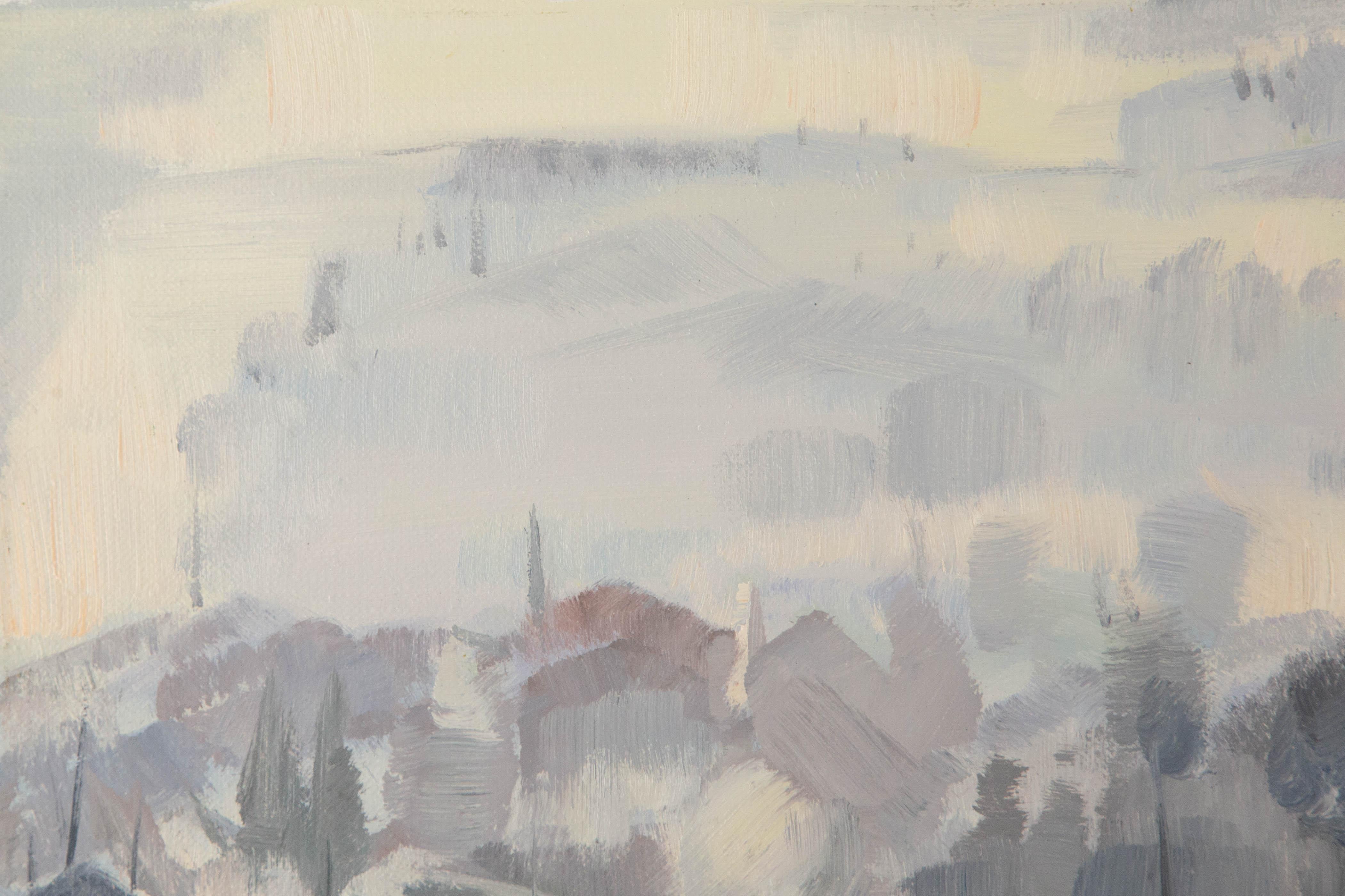 Tao Yu Landschaft Original Öl auf Leinwand 