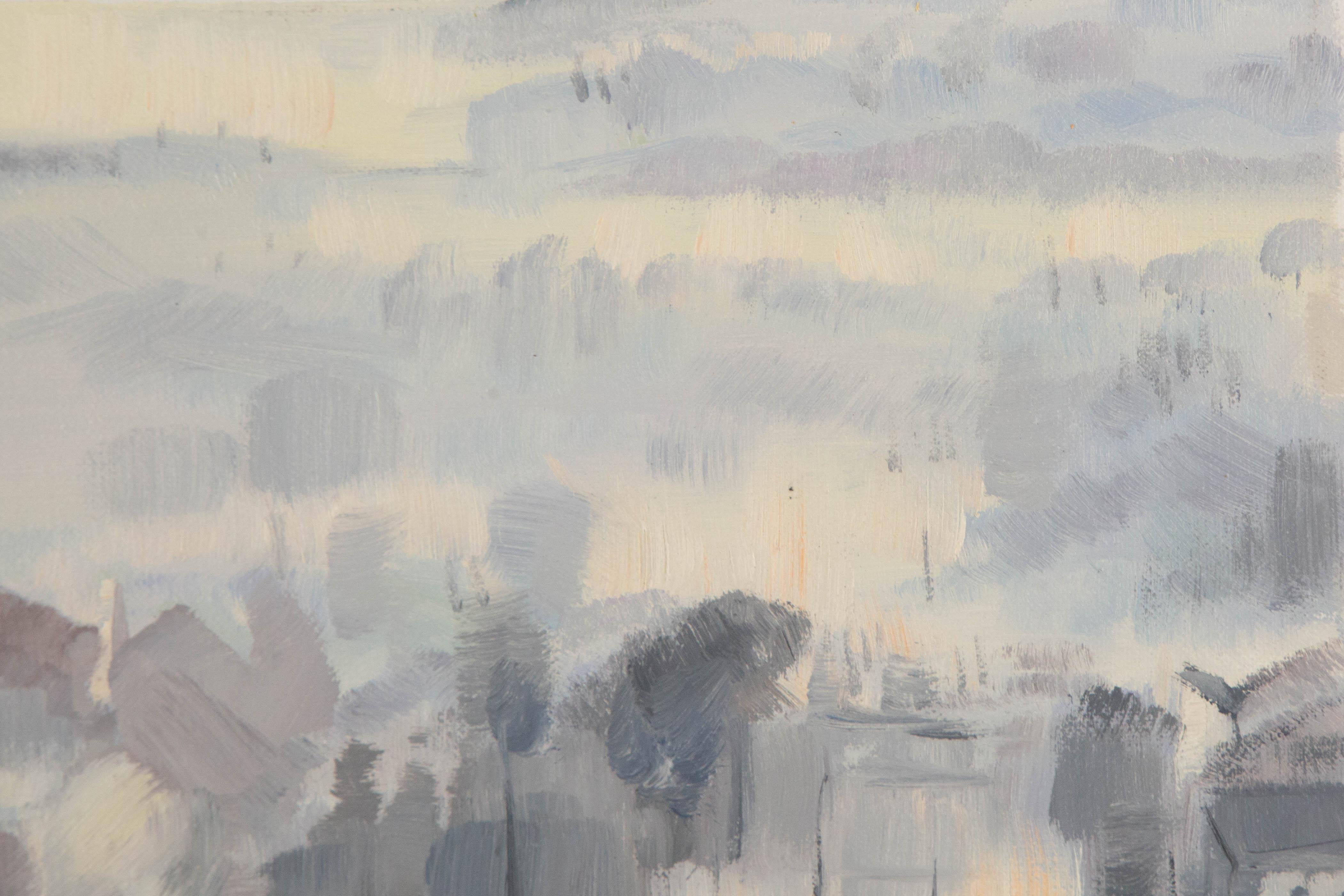 Tao Yu Landschaft Original Öl auf Leinwand 