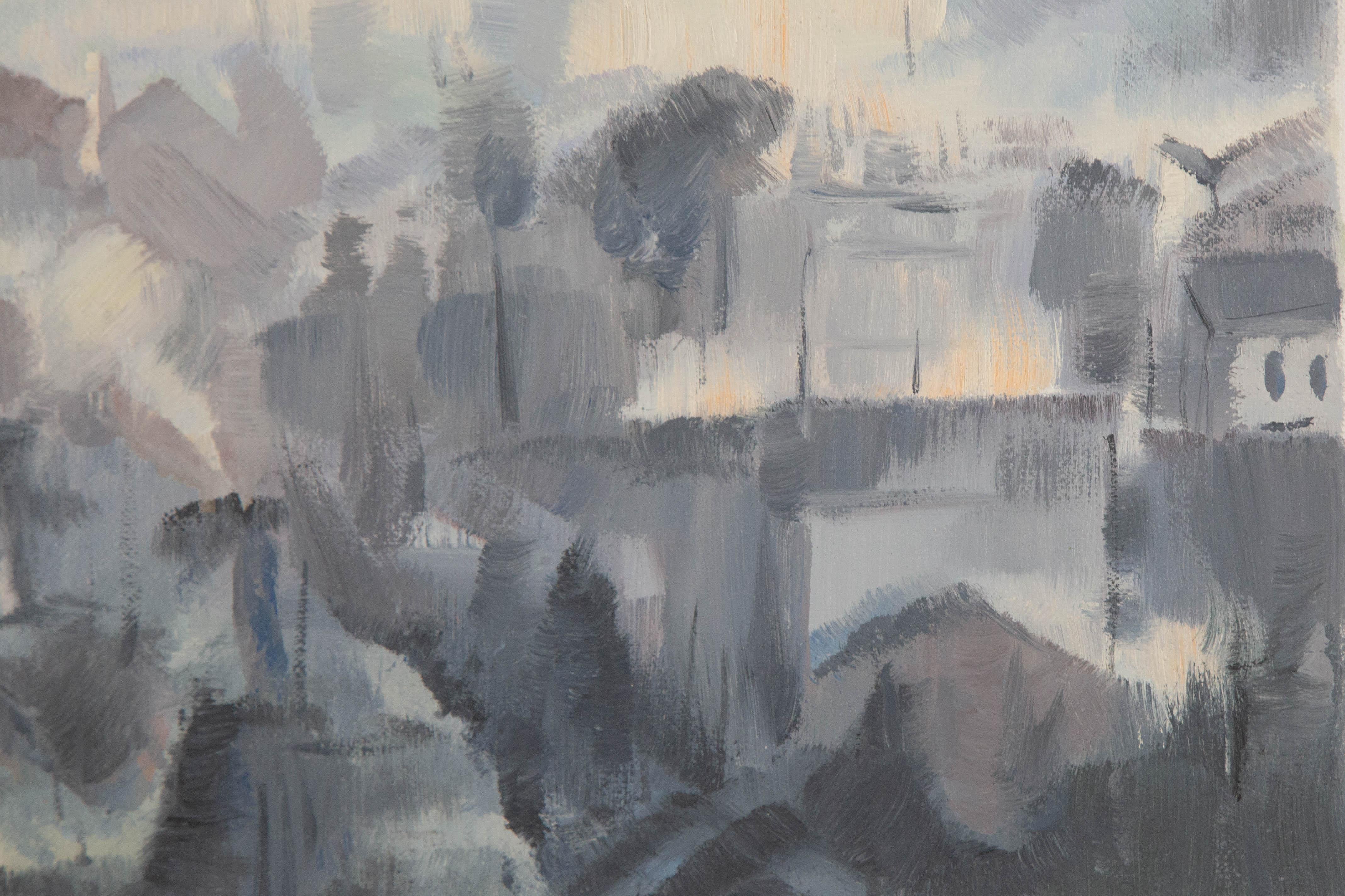 Tao Yu Landschaft Original Öl auf Leinwand 
