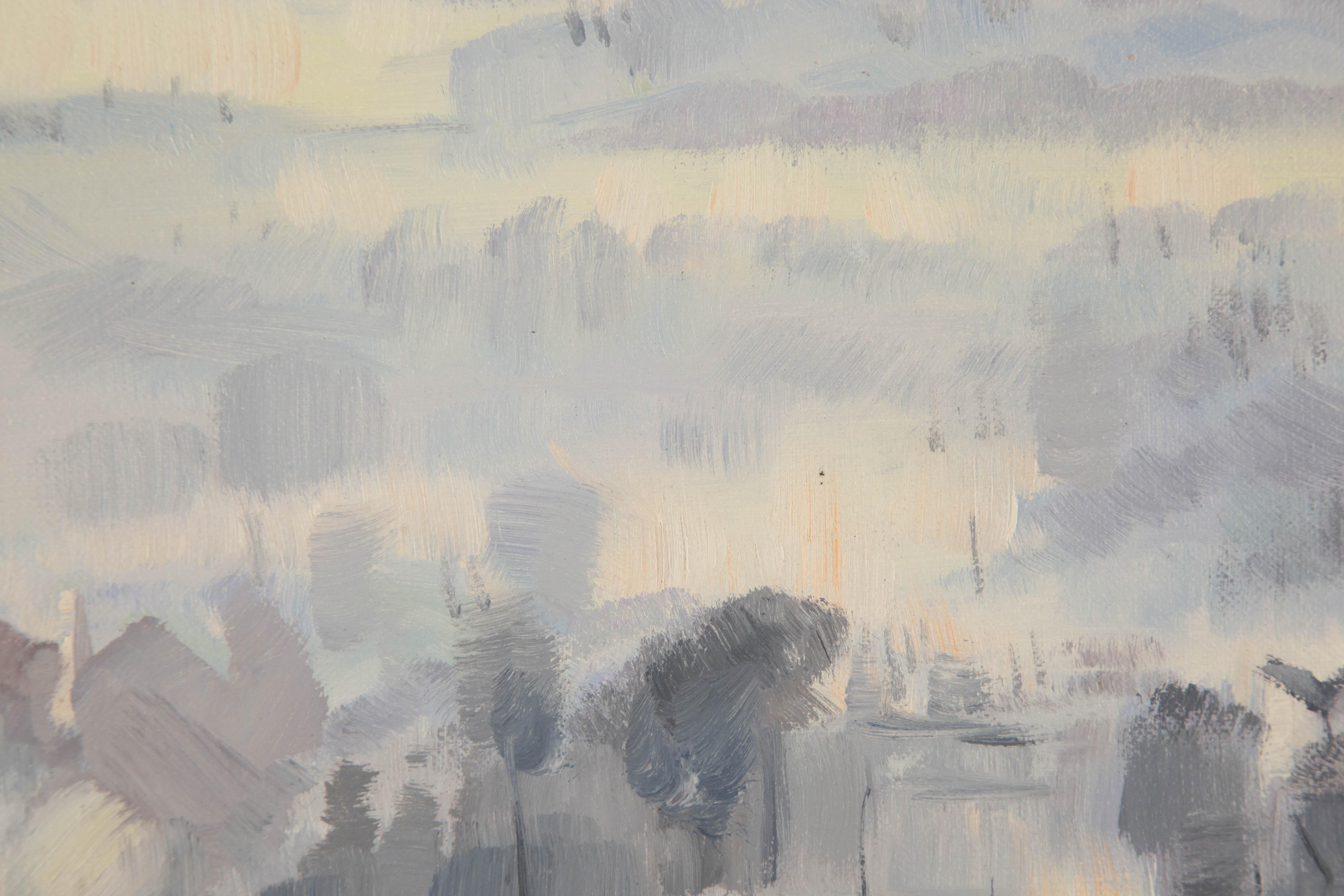 Tao Yu Landschaft Original Öl auf Leinwand 