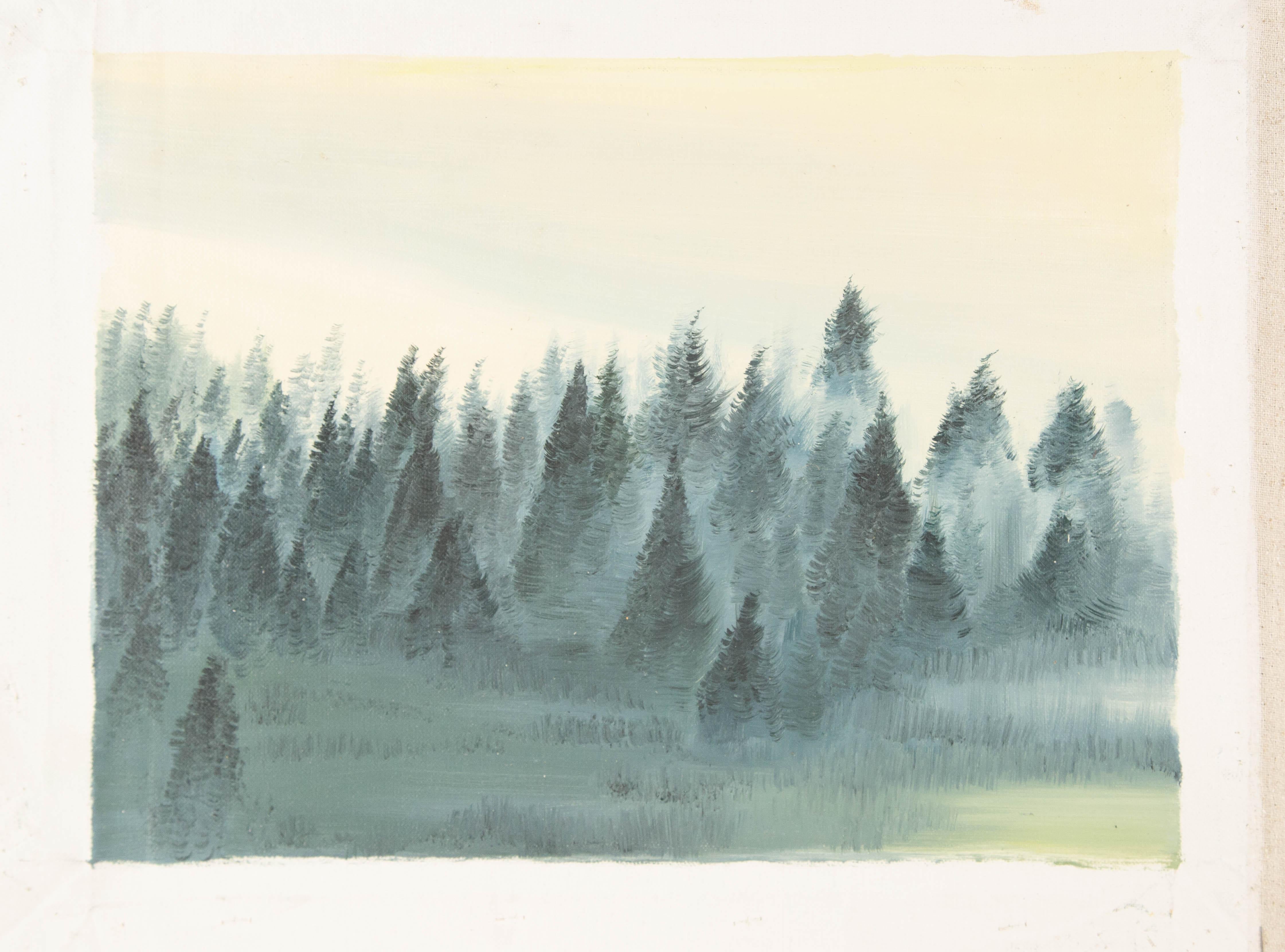 Tao Yu Landschaft Original Öl auf Leinwand 
