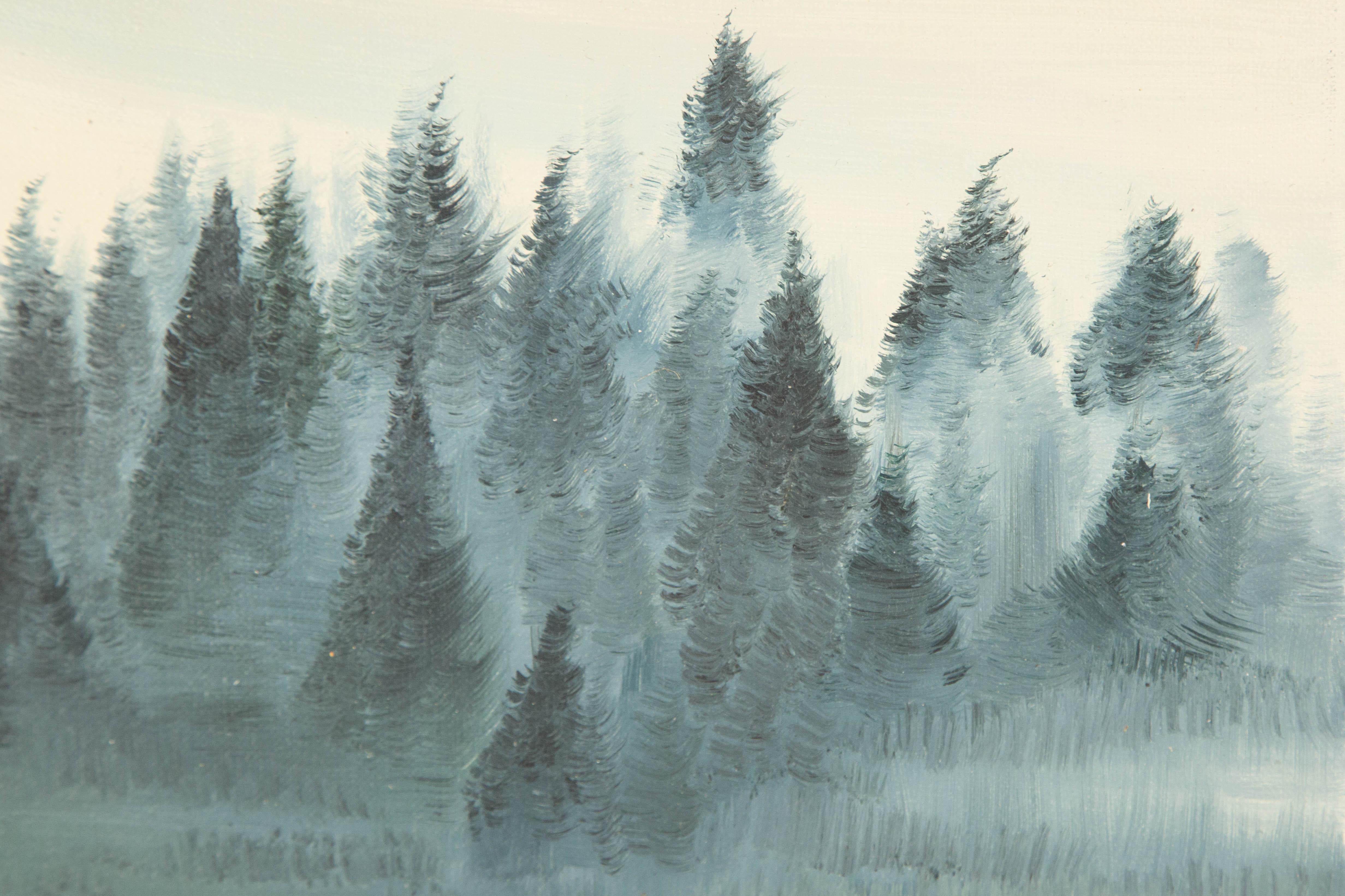 Tao Yu Landschaft Original Öl auf Leinwand 