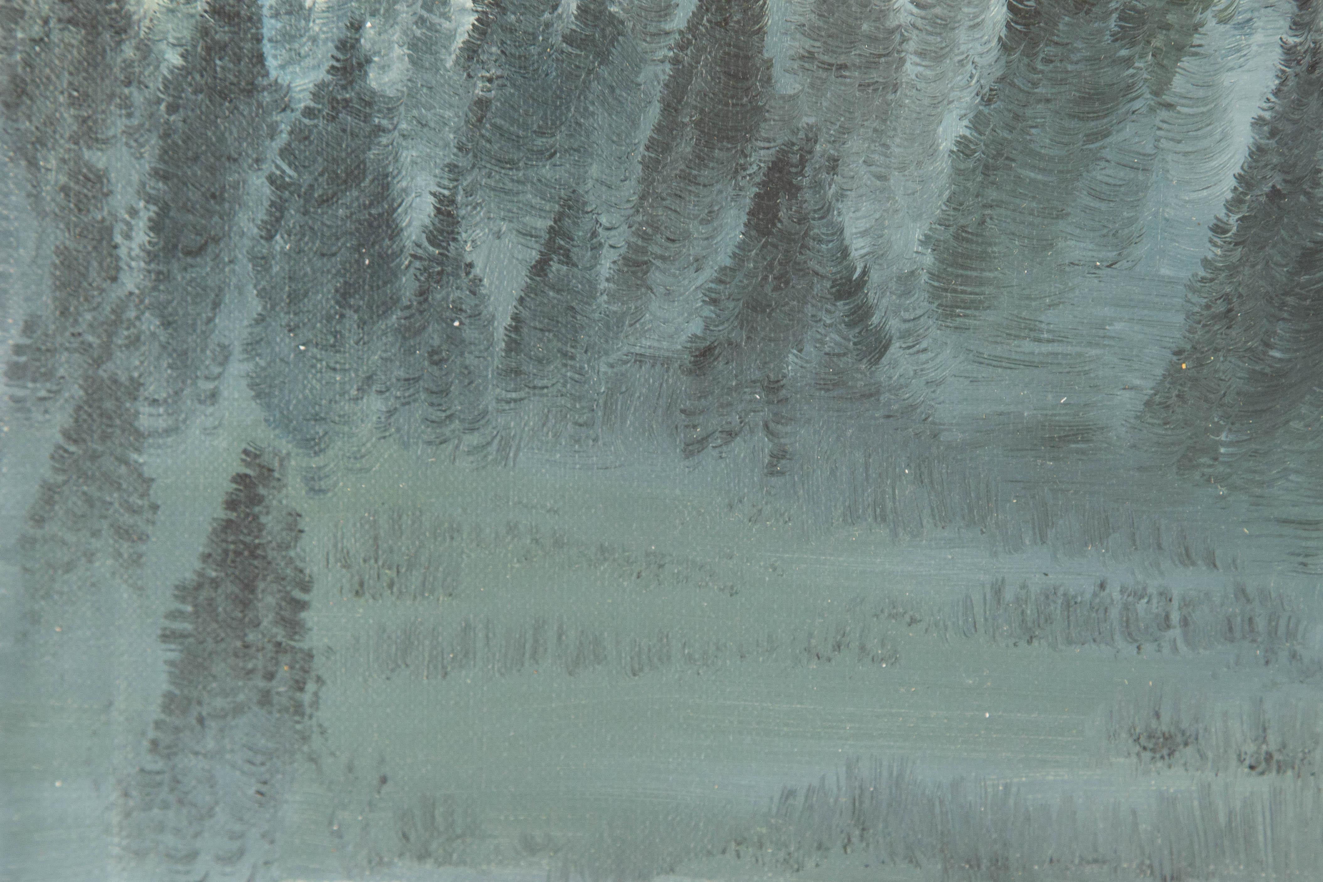 Tao Yu Landschaft Original Öl auf Leinwand 