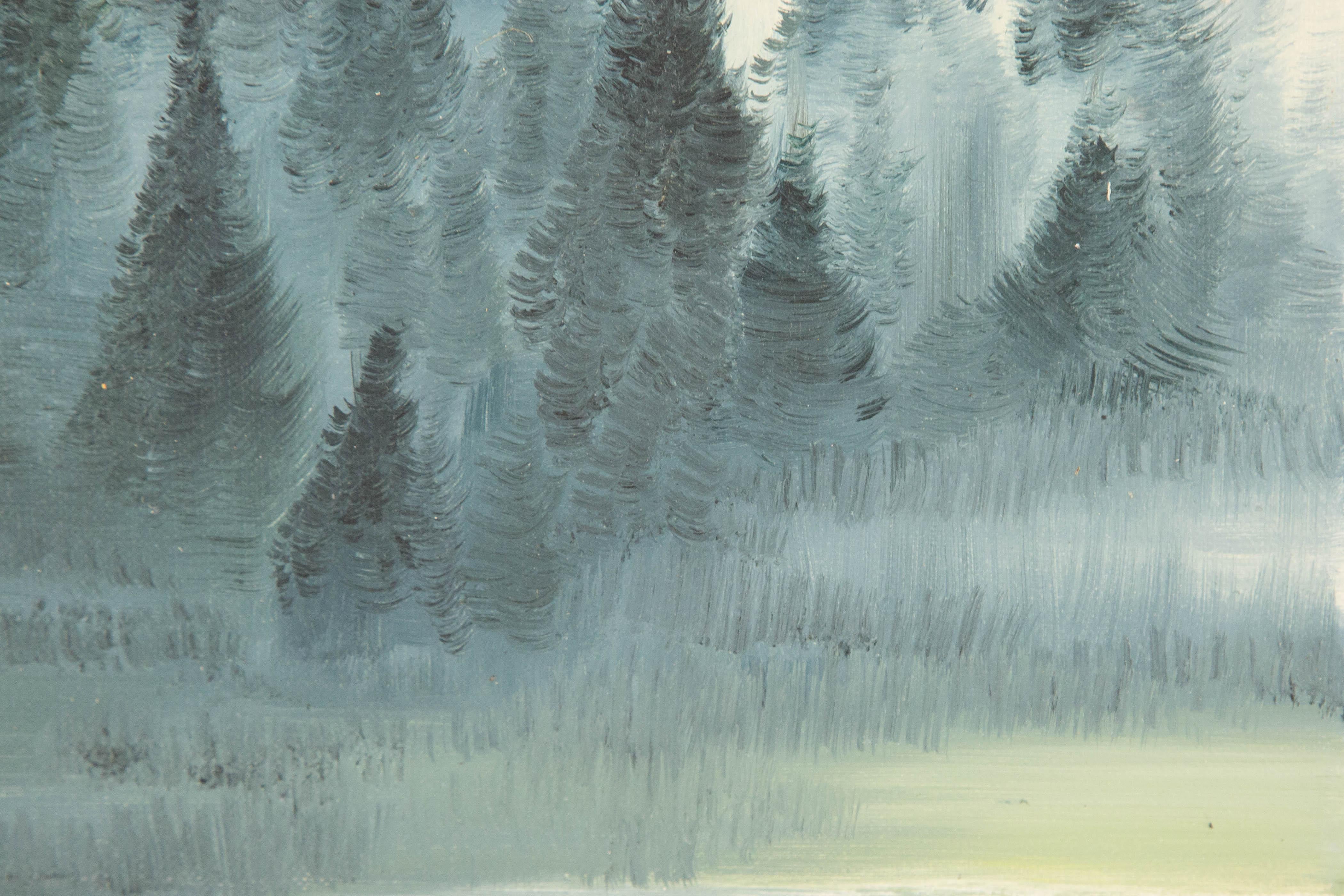 Tao Yu Landschaft Original Öl auf Leinwand 
