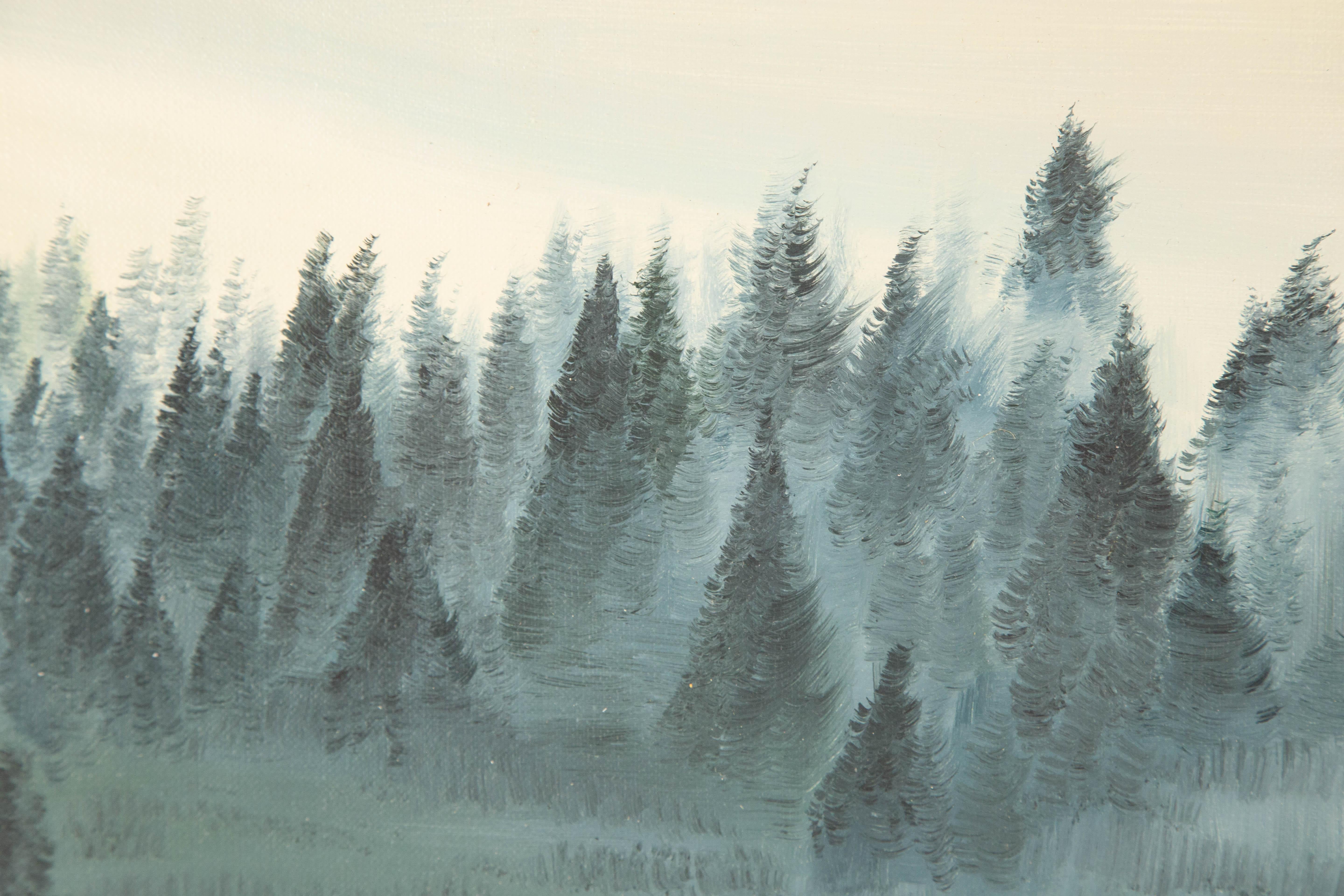 Tao Yu Landschaft Original Öl auf Leinwand 