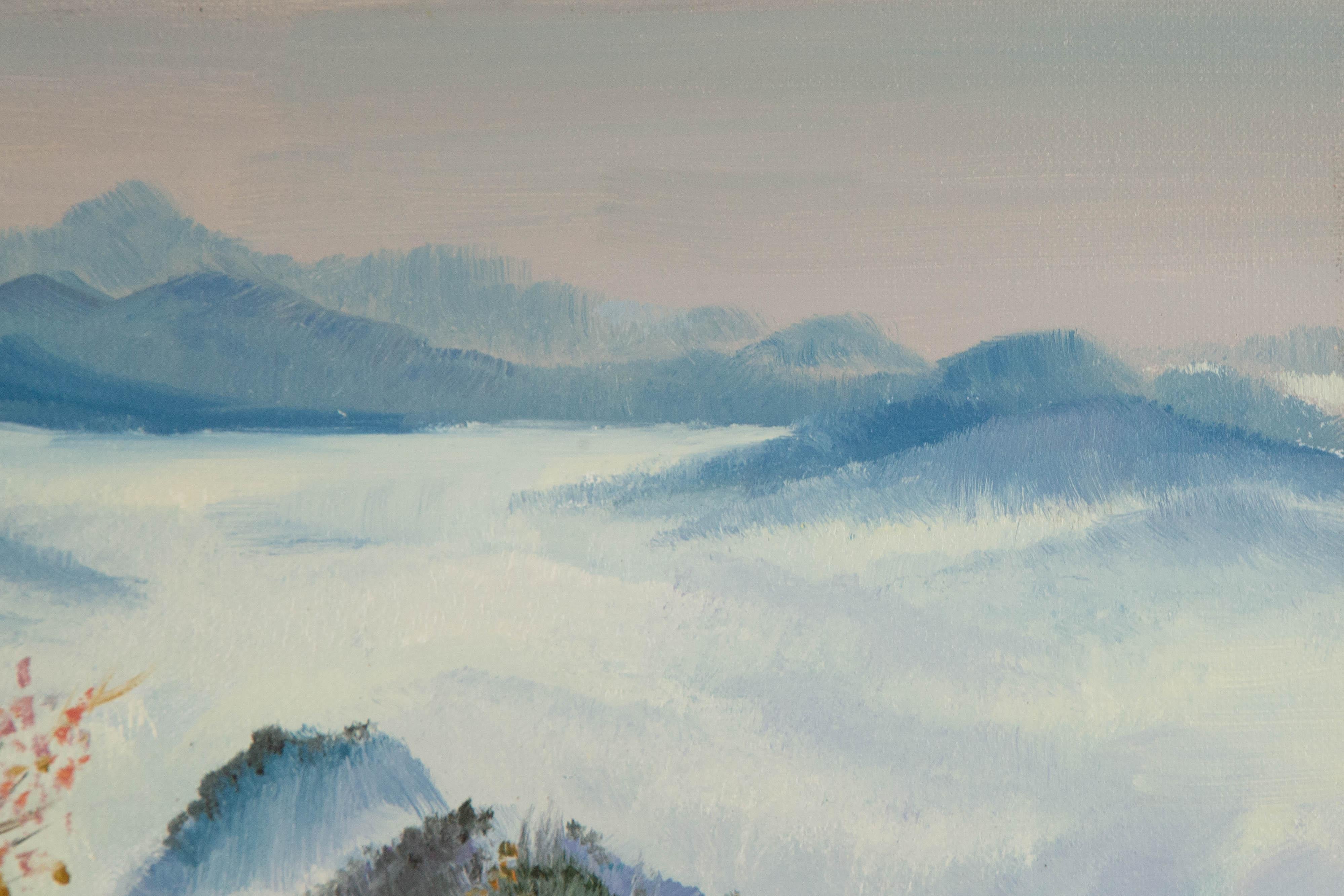 Tao Yu Landschaft Original Öl auf Leinwand 