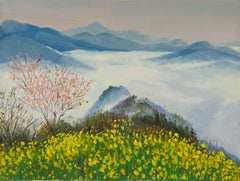 Tao Yu Landschaft Original Öl auf Leinwand "Rapsblüten"