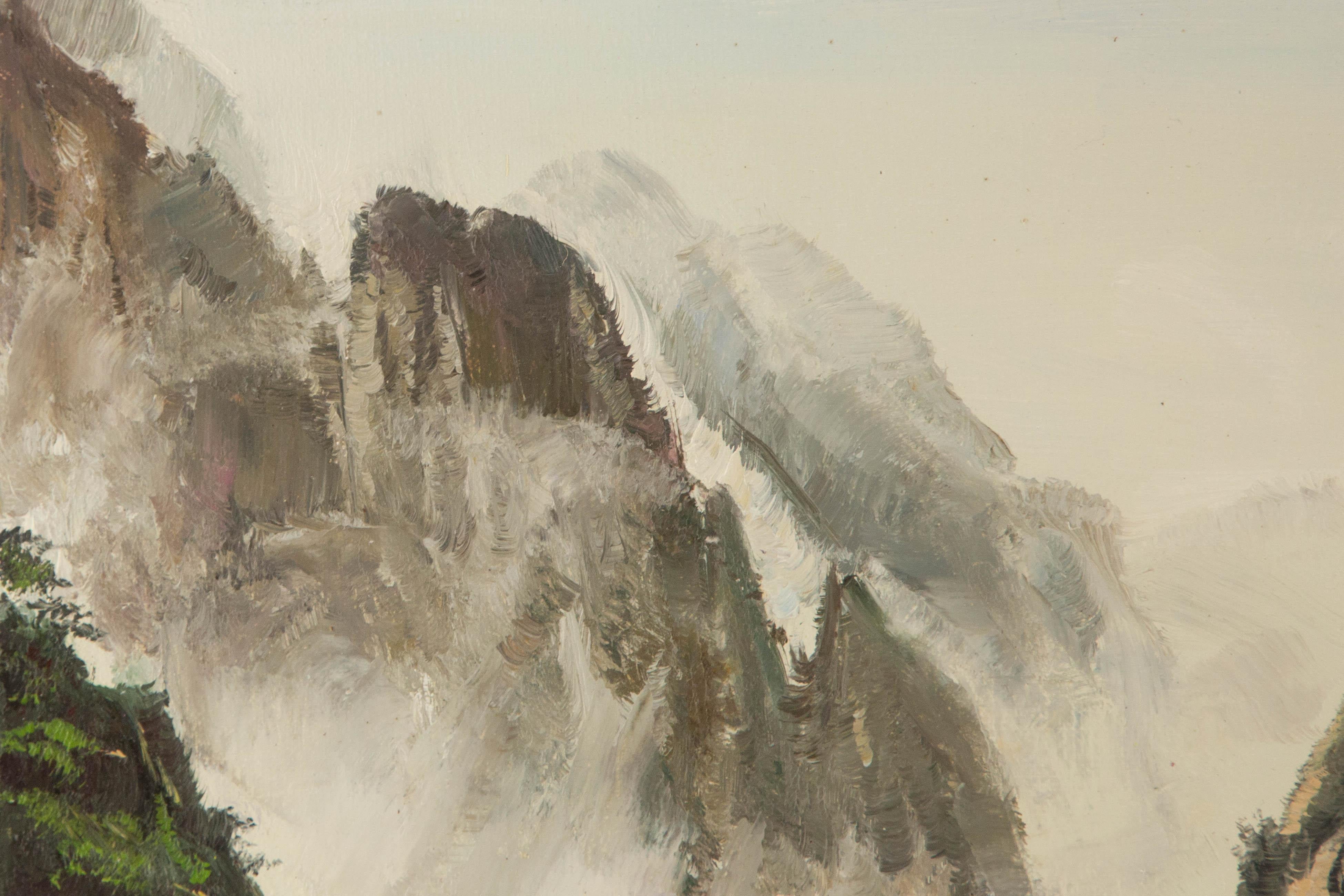 Tao Yu Landschaft Original Öl auf Leinwand 