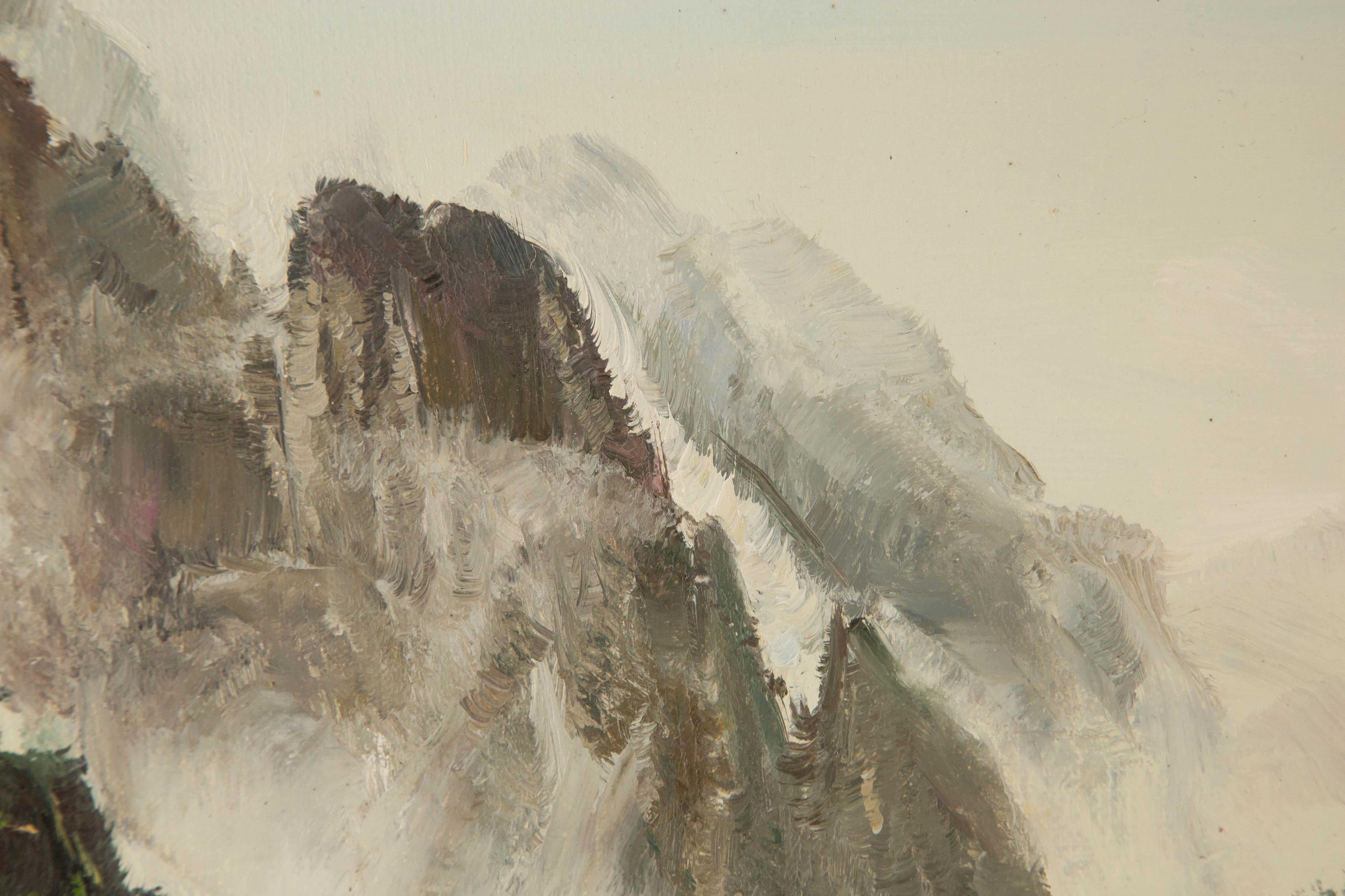 Tao Yu Landschaft Original Öl auf Leinwand 