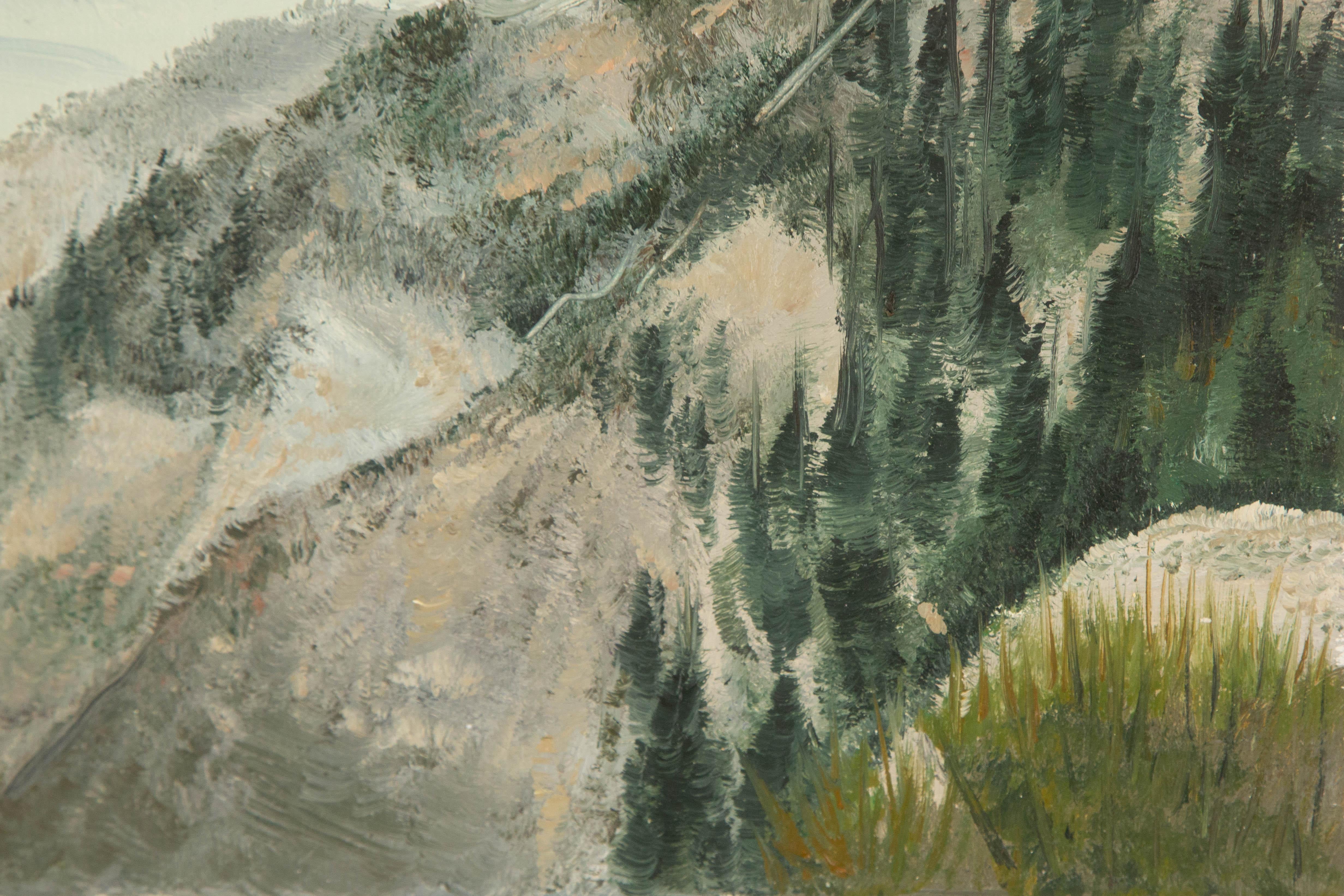Tao Yu Landscape Original Oil On Canvas 