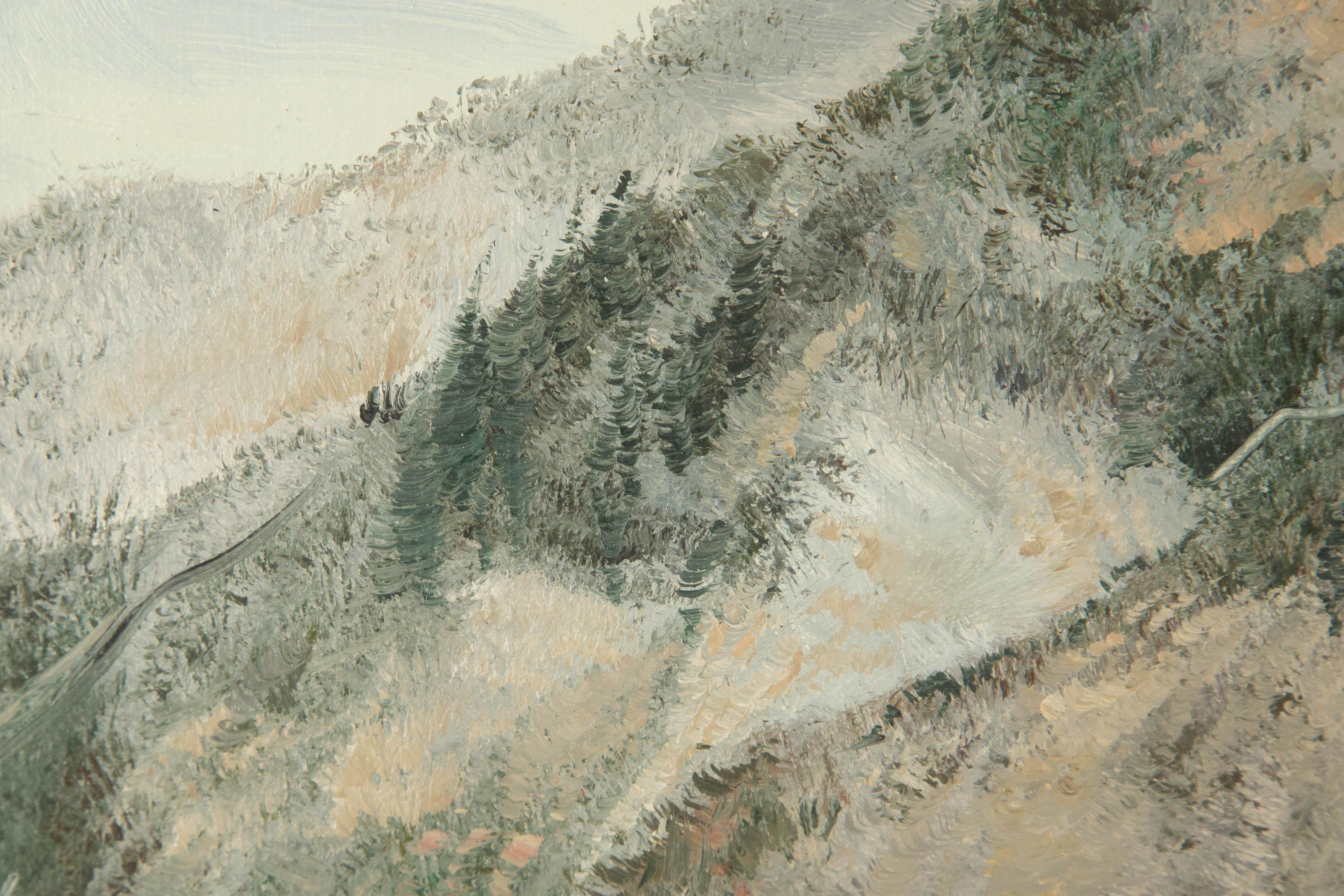 Tao Yu Landscape Original Oil On Canvas 