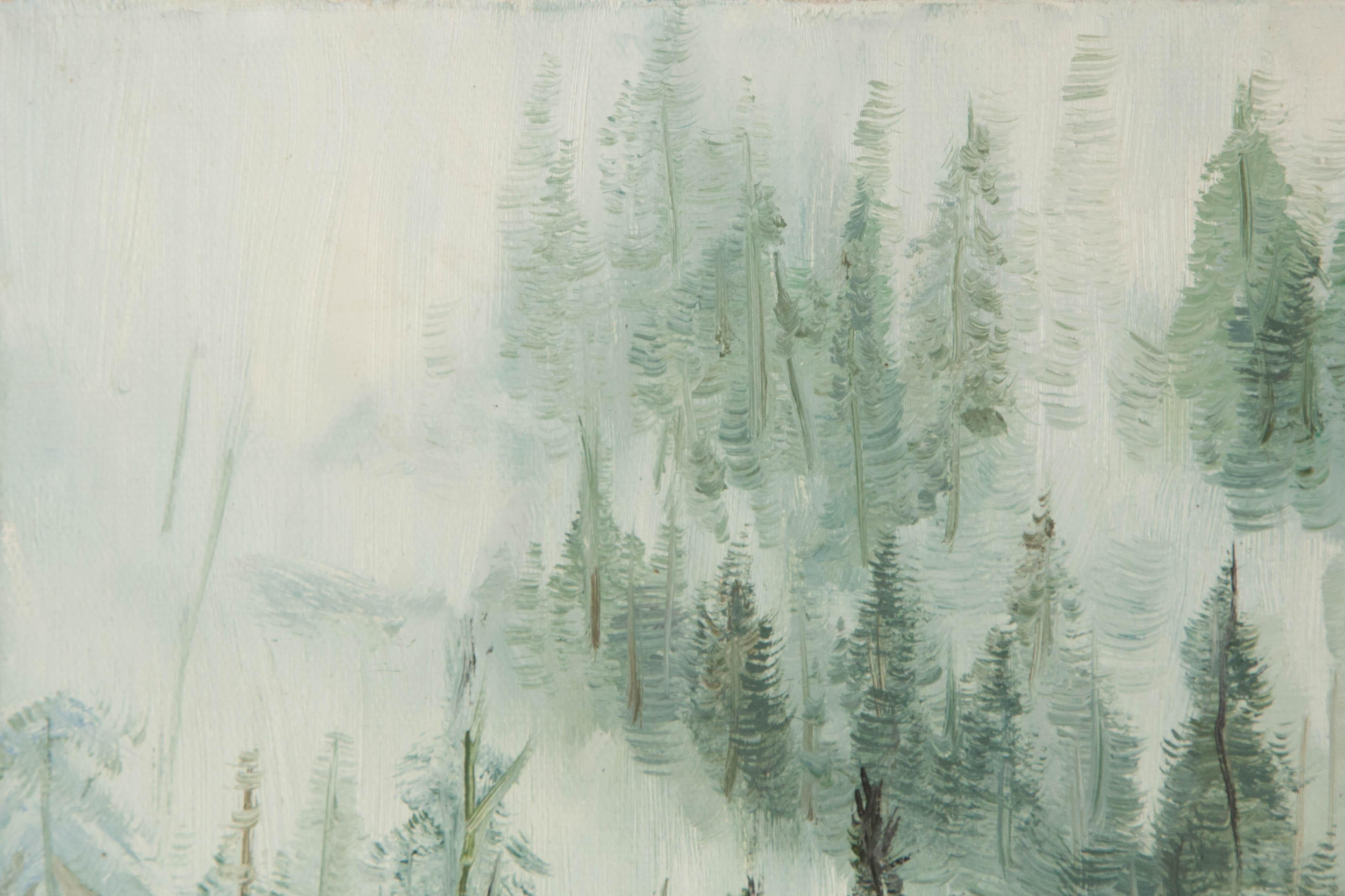 Tao Yu Landschaft Original Öl auf Leinwand 